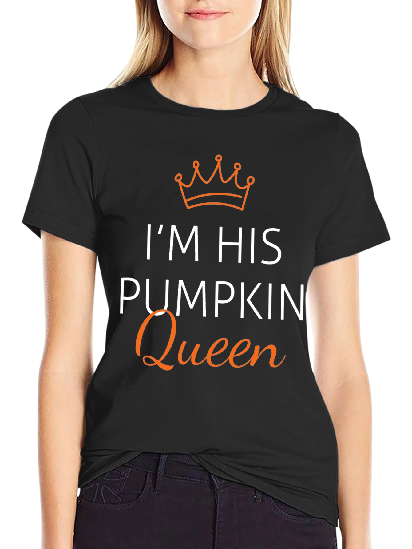 Im His Pumpkin Queen T-Shirt - Halloween Couple Shirt