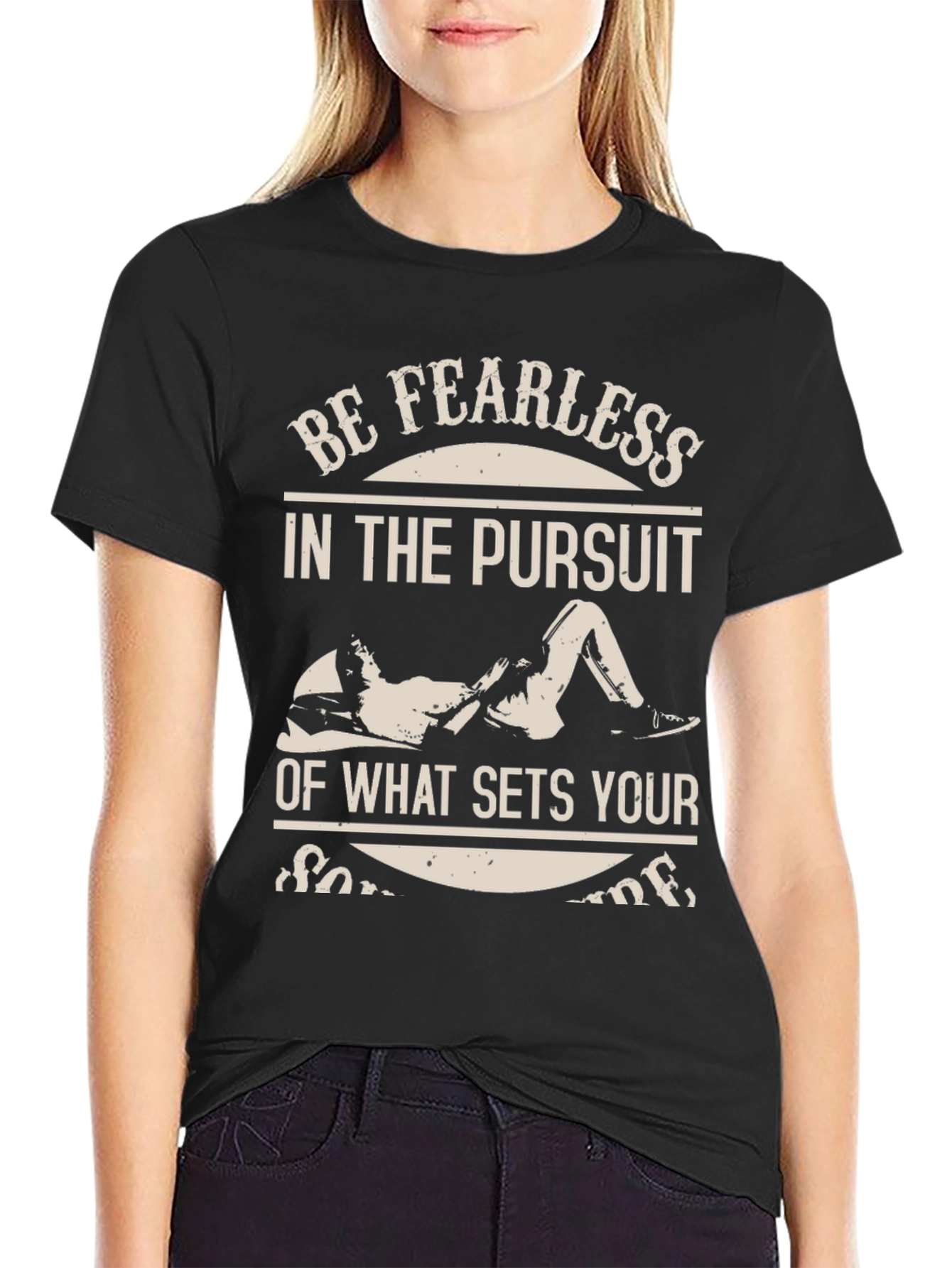 Fearless Pursuit Graphic T-Shirt - Black