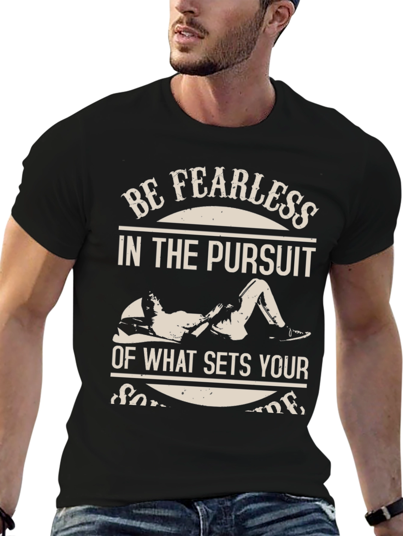 Fearless Pursuit Graphic T-Shirt - Black