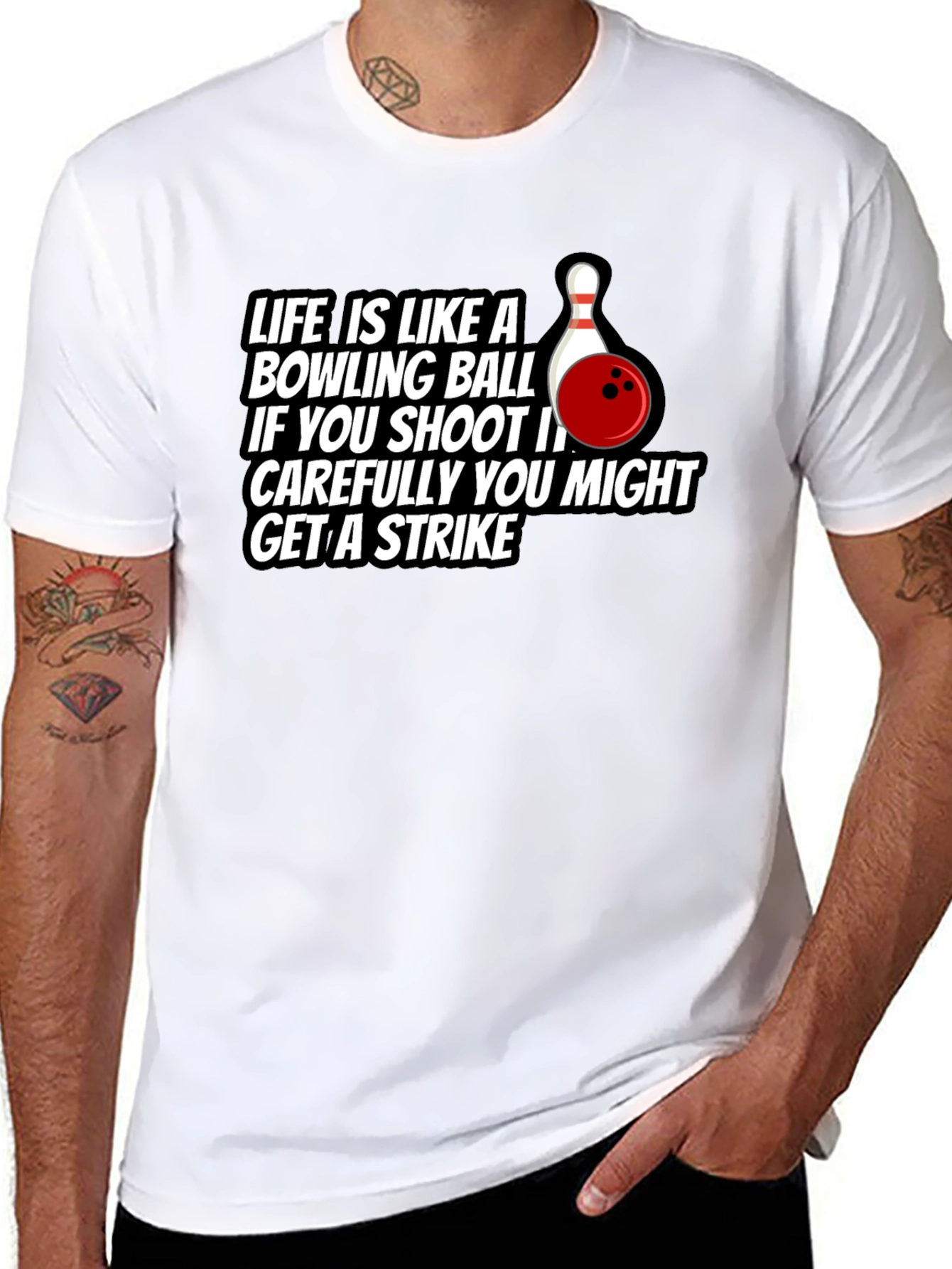 Life Bowling Ball Strike T-Shirt