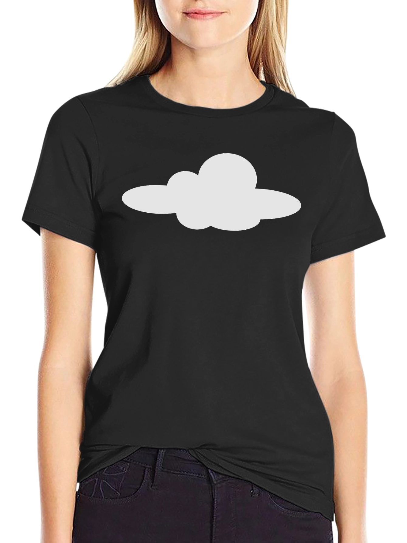Cloud Graphic Tee - Stylish Black T-Shirt