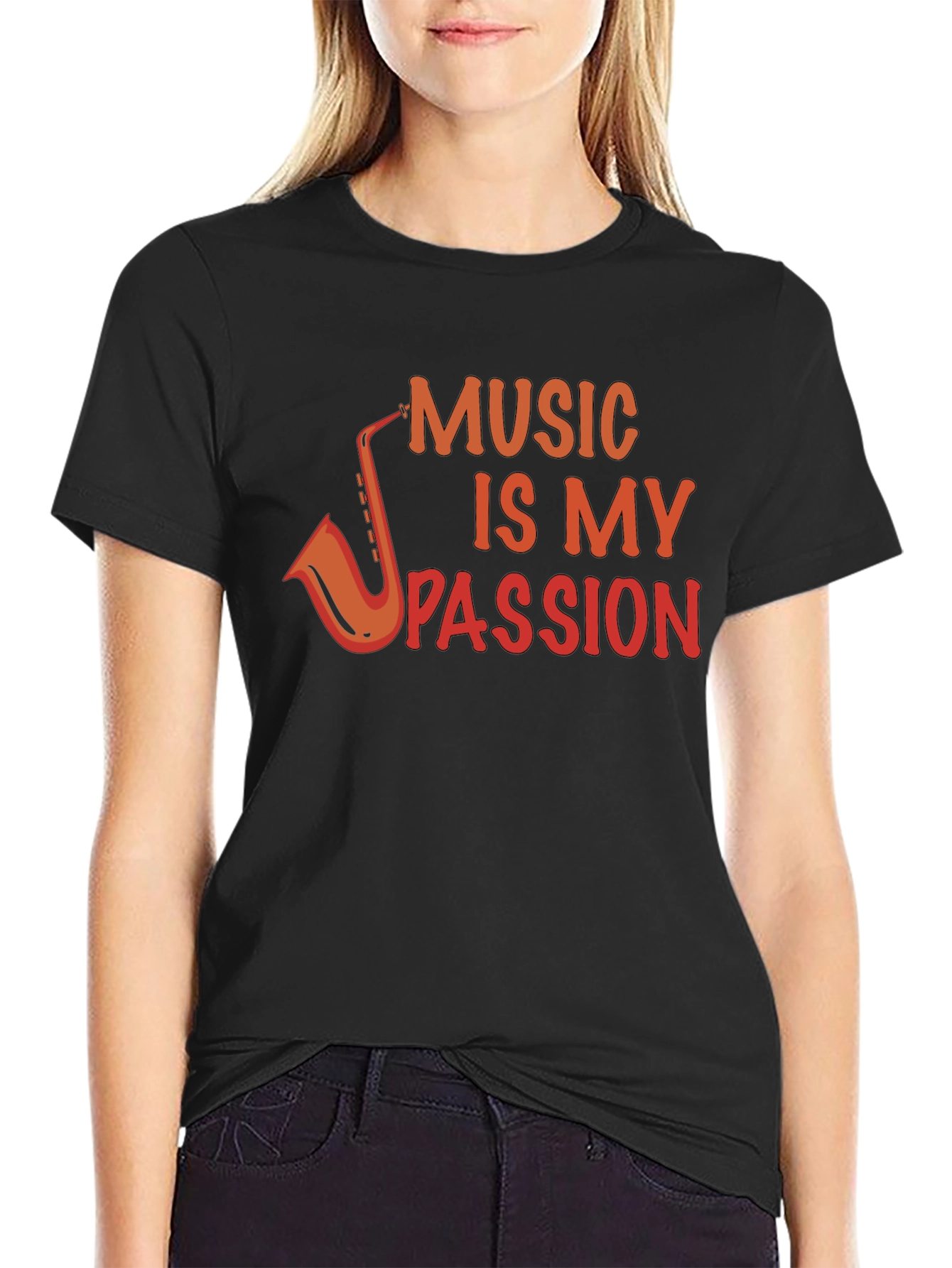 Music Is My Passion Black T-Shirt