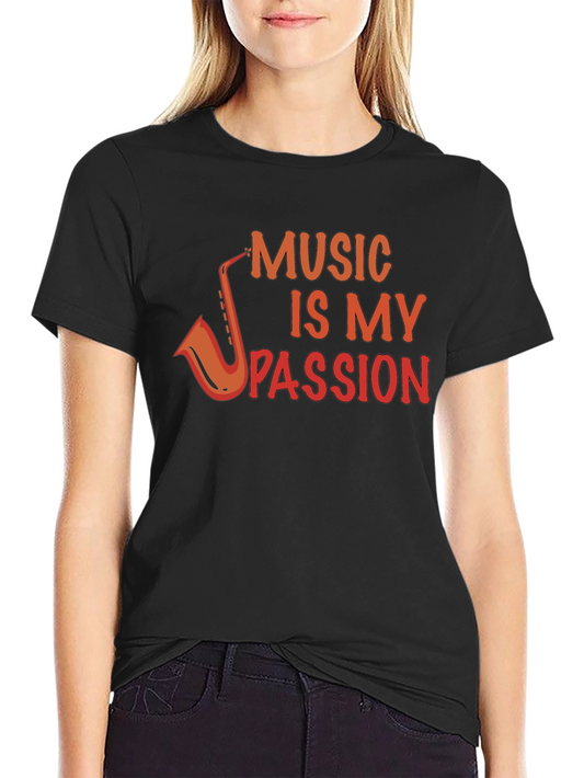 Music Is My Passion Black T-Shirt