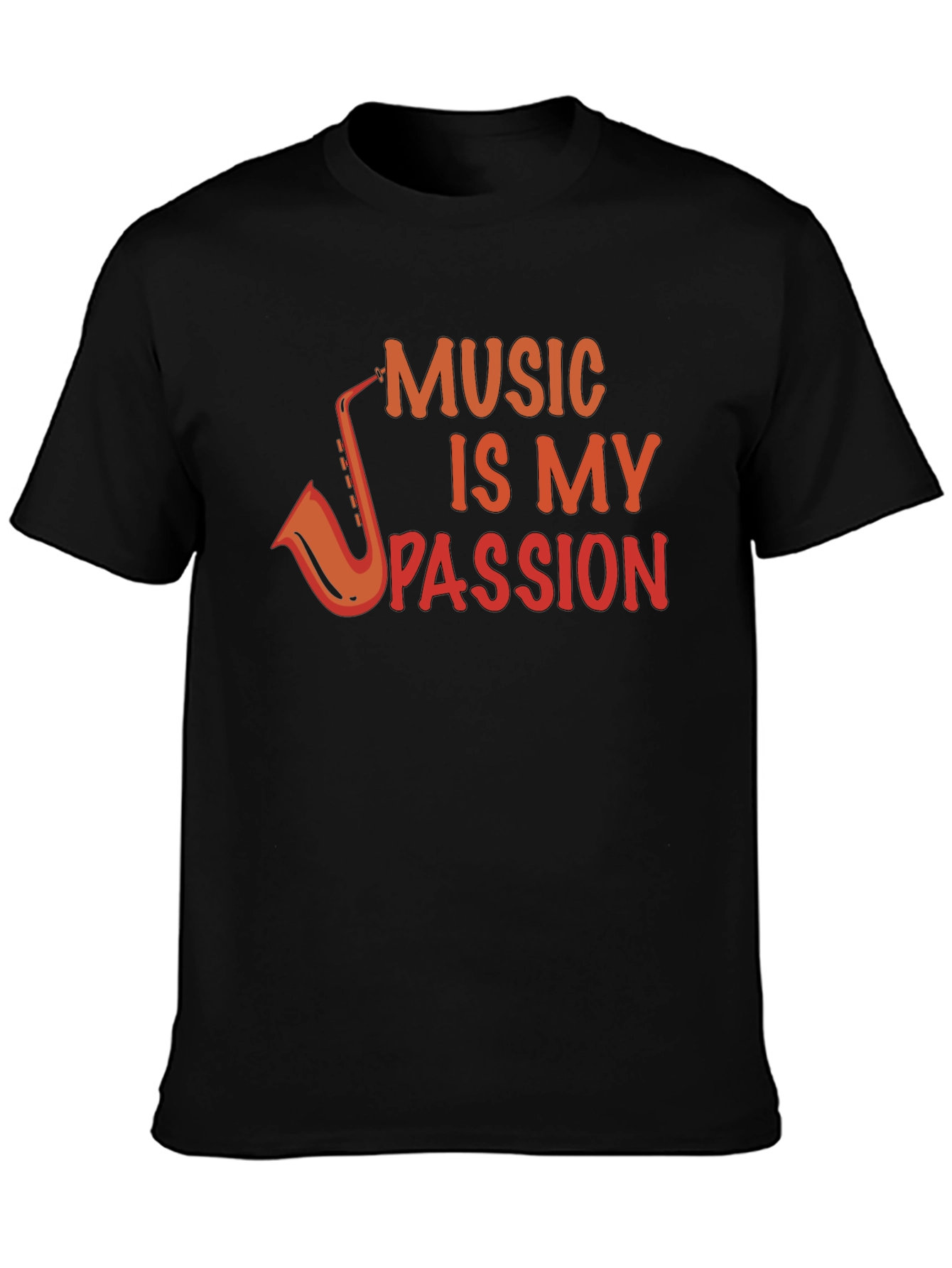 Music Is My Passion Black T-Shirt