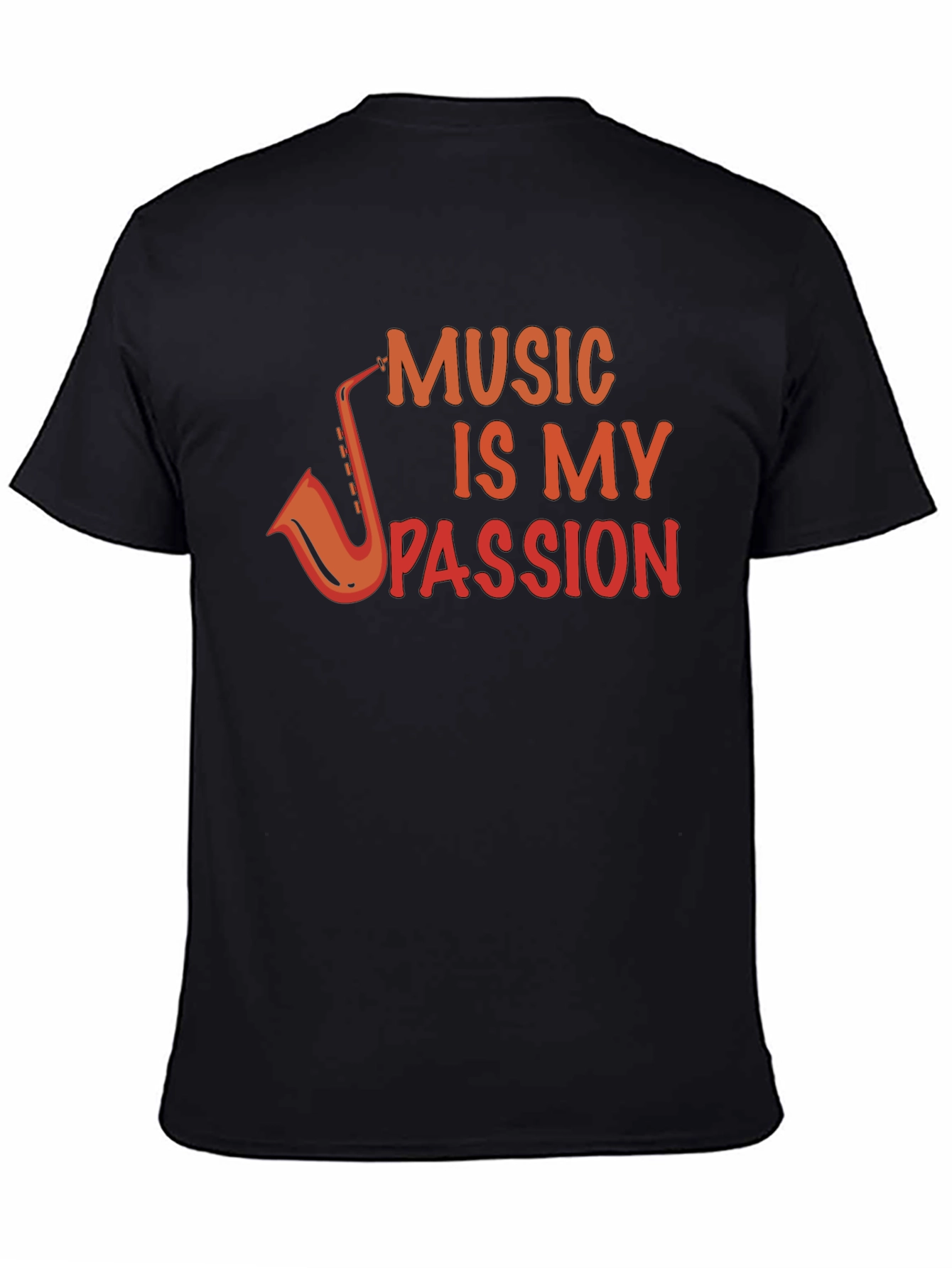 Music Is My Passion Black T-Shirt
