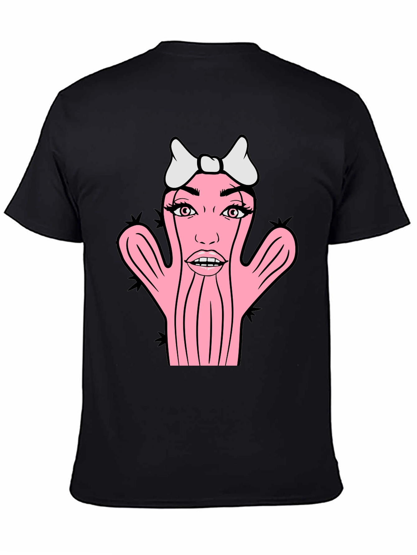 Novelty Cactus Woman Graphic T-Shirt