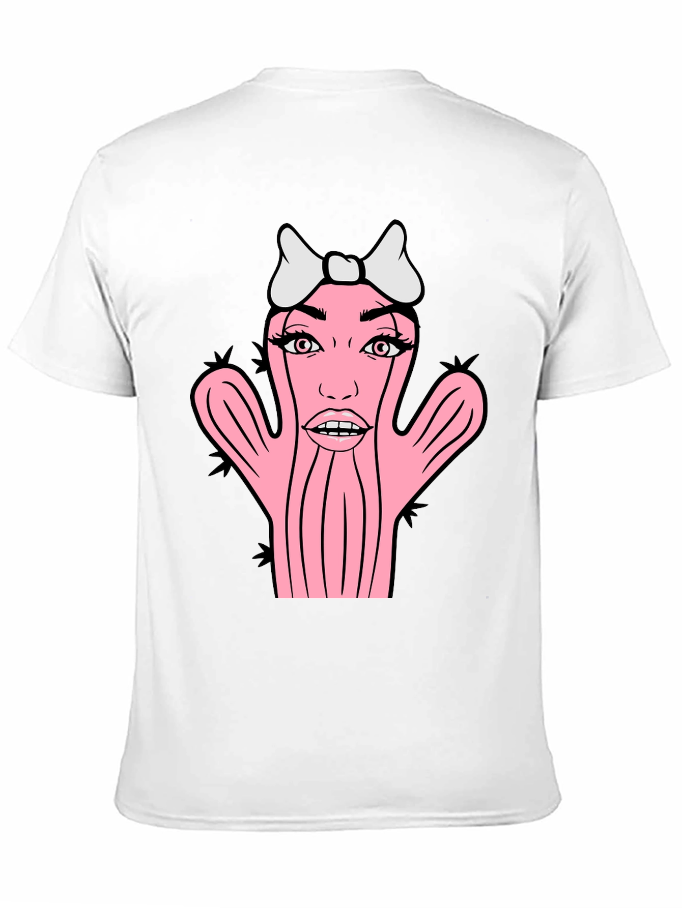Novelty Cactus Woman Graphic T-Shirt