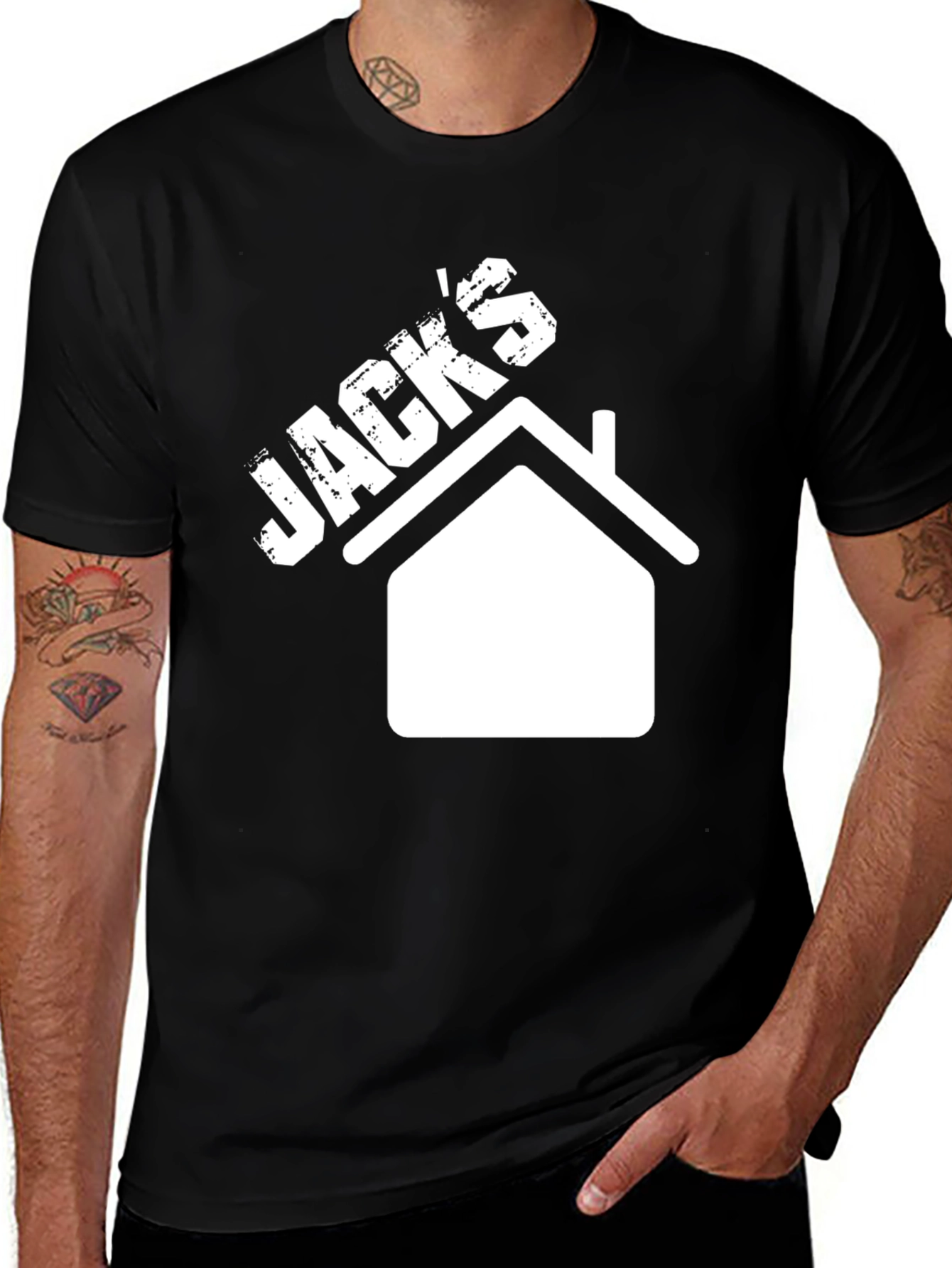 Jacks House Black Graphic T-Shirt
