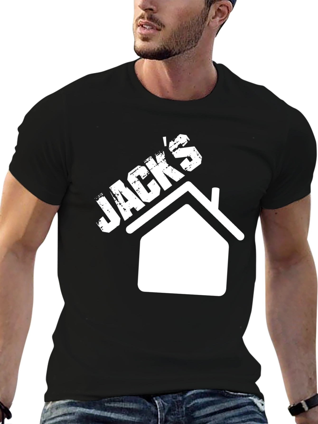 Jacks House Black Graphic T-Shirt