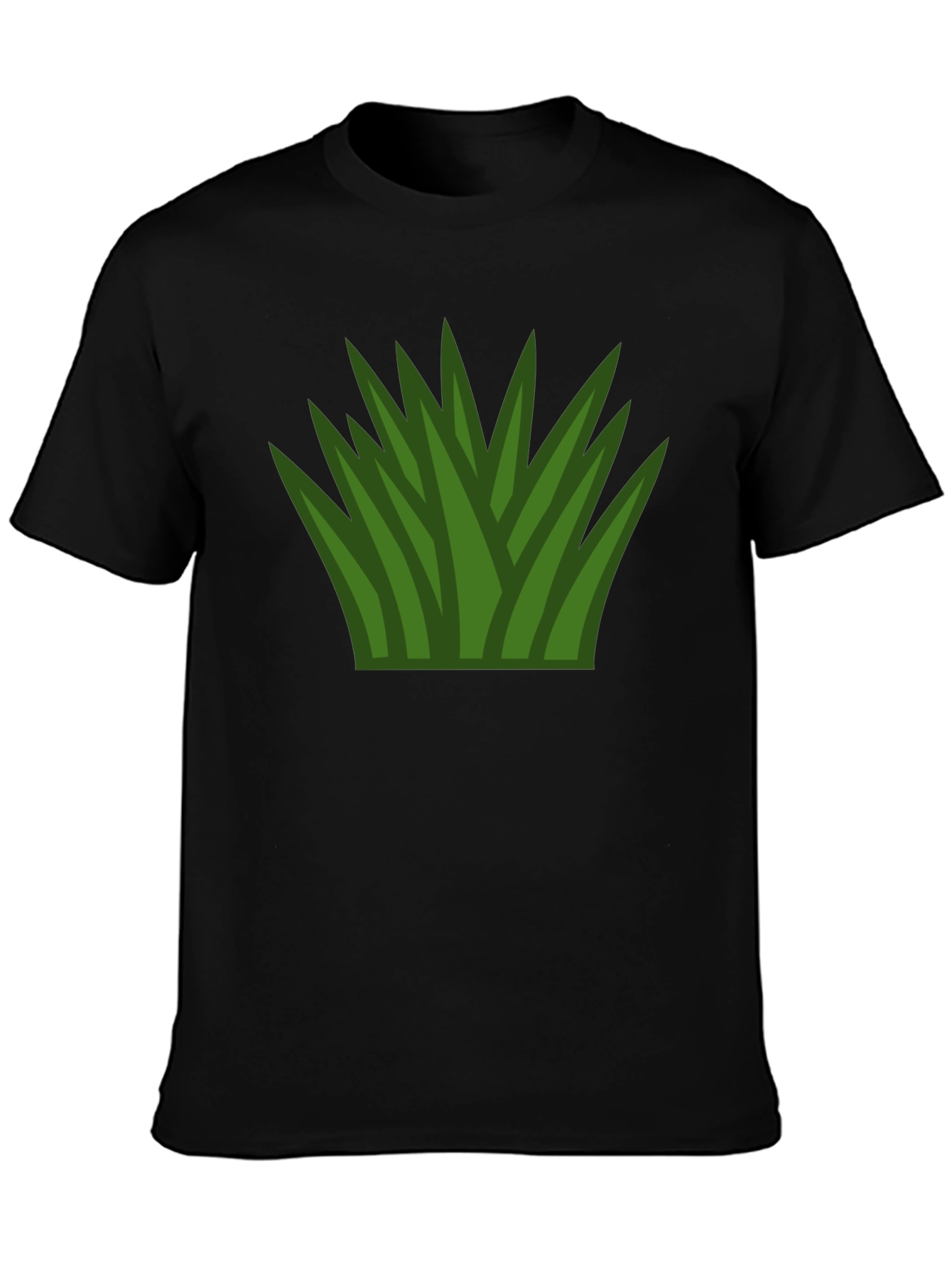 Grass Graphic T-Shirt - Black Cotton Tee