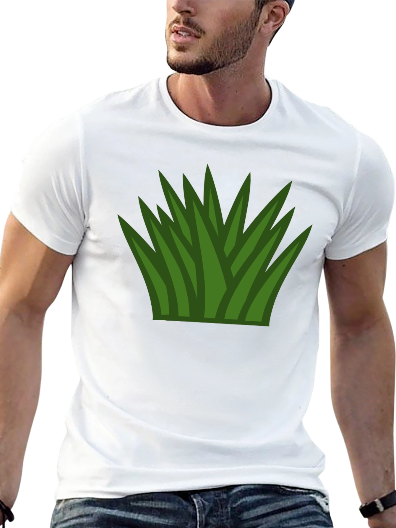 Grass Graphic T-Shirt - Black Cotton Tee
