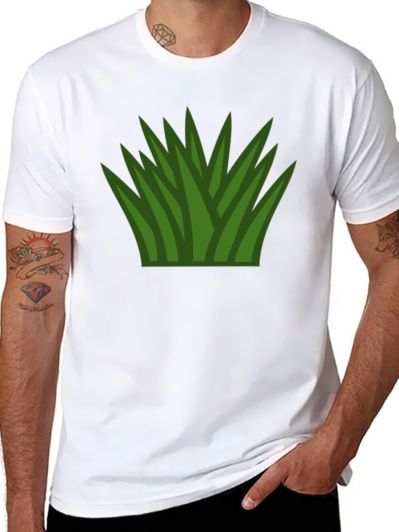 Grass Graphic T-Shirt - Black Cotton Tee