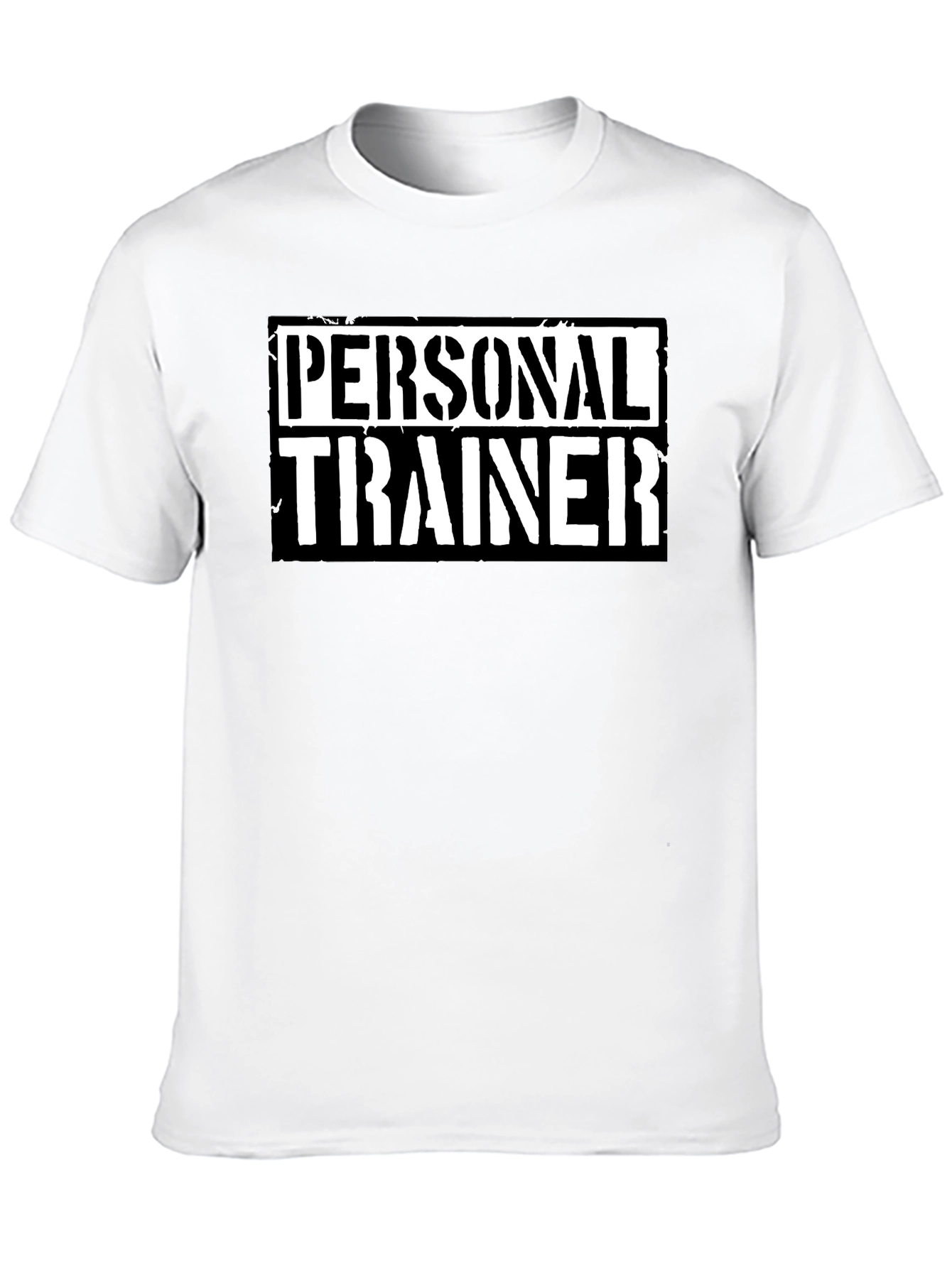 Personal Trainer Graphic Tee - Black Cotton Fitness Shirt