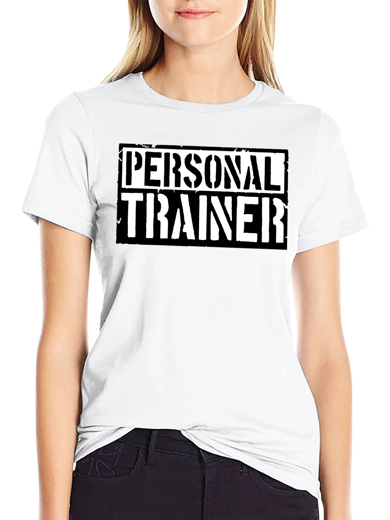 Personal Trainer Graphic Tee - Black Cotton Fitness Shirt