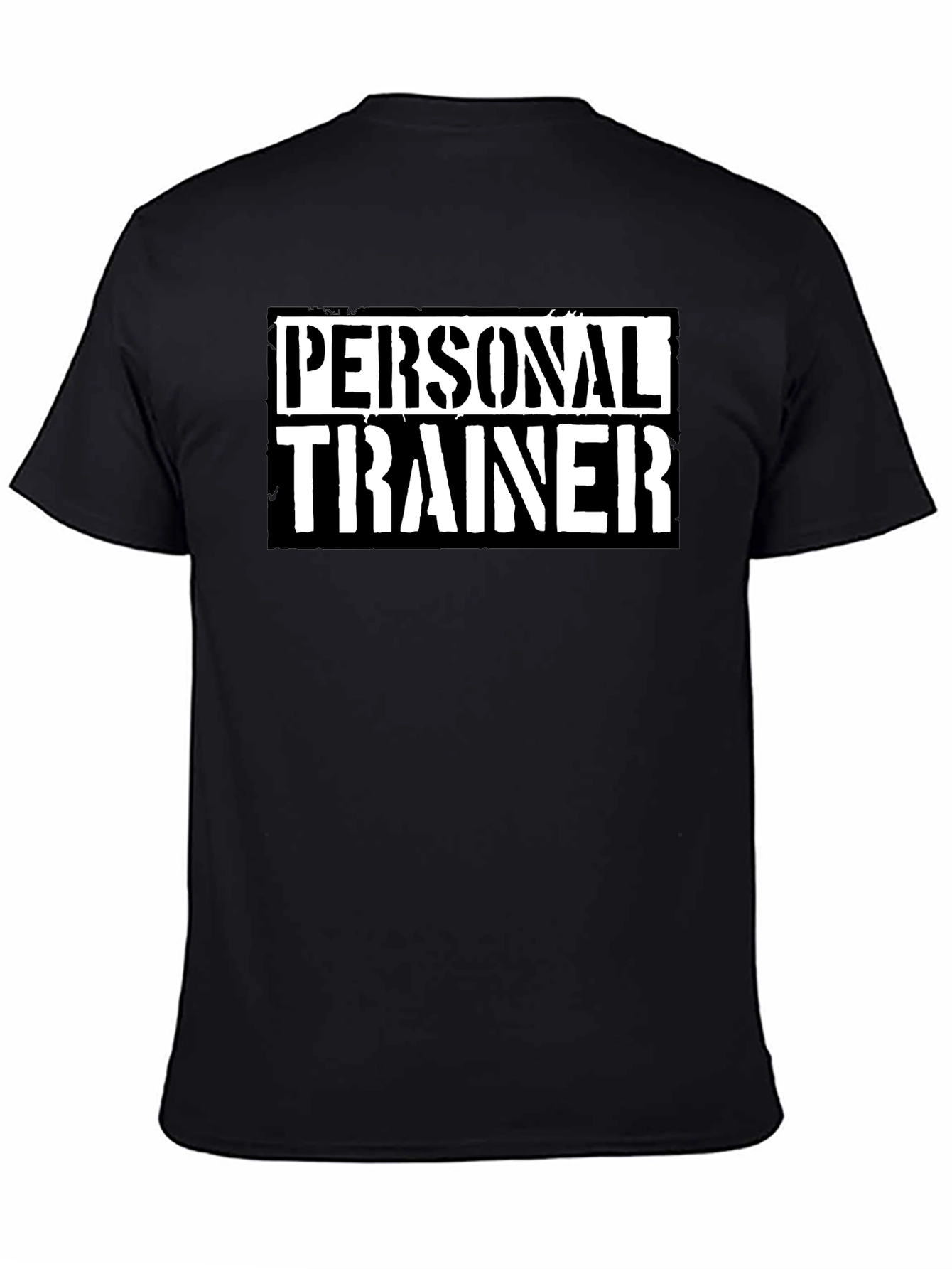 Personal Trainer Graphic Tee - Black Cotton Fitness Shirt