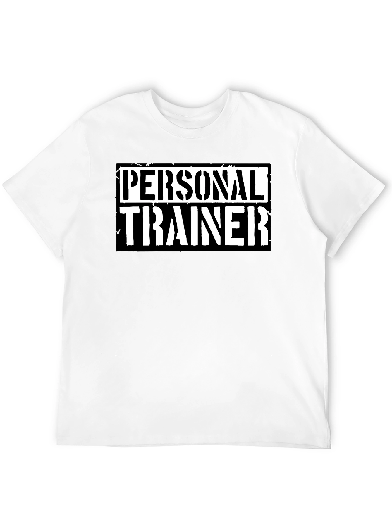 Personal Trainer Graphic Tee - Black Cotton Fitness Shirt
