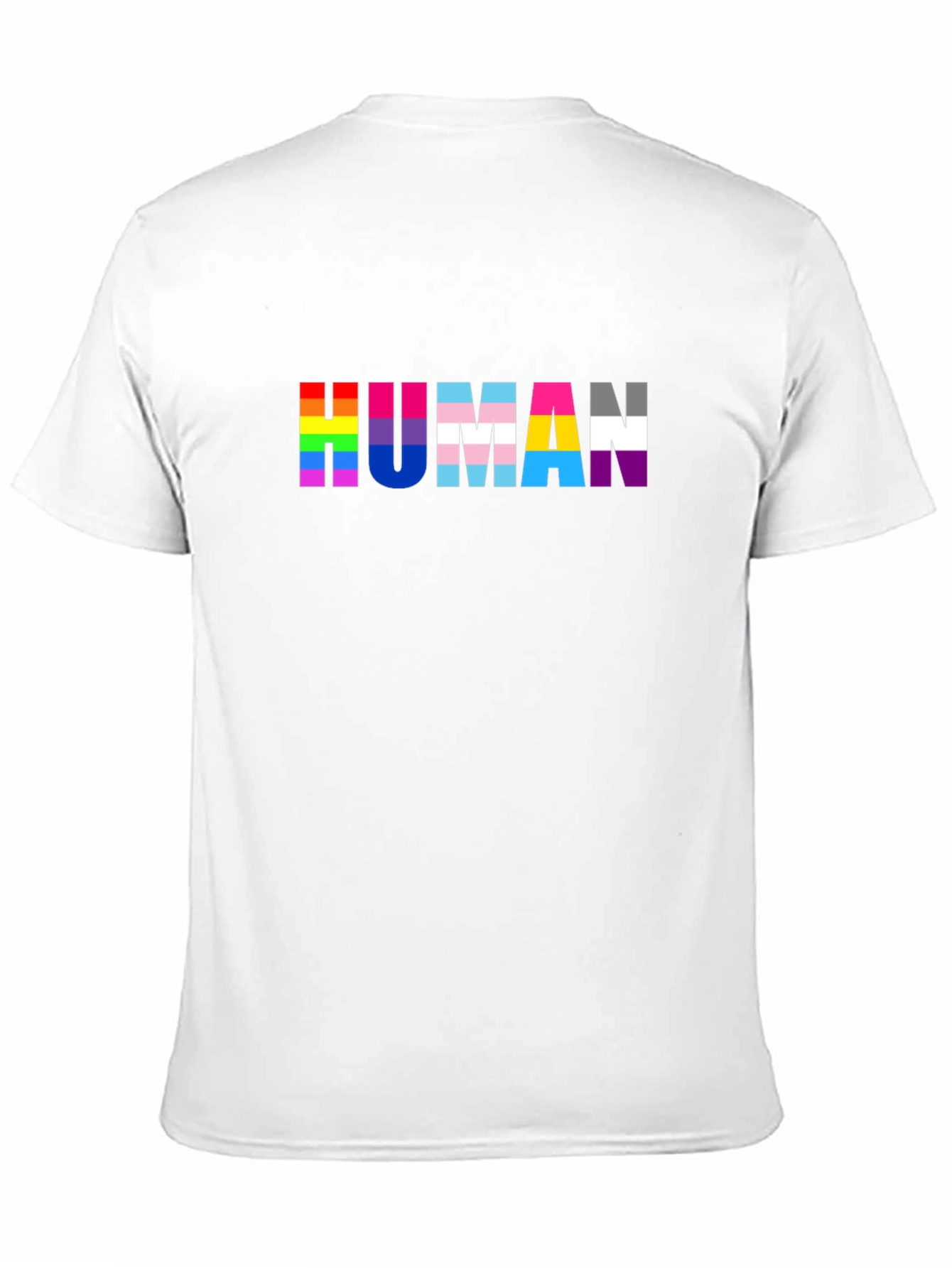 LGBTQ+ Pride Human T-Shirt - Unisex Black Tee