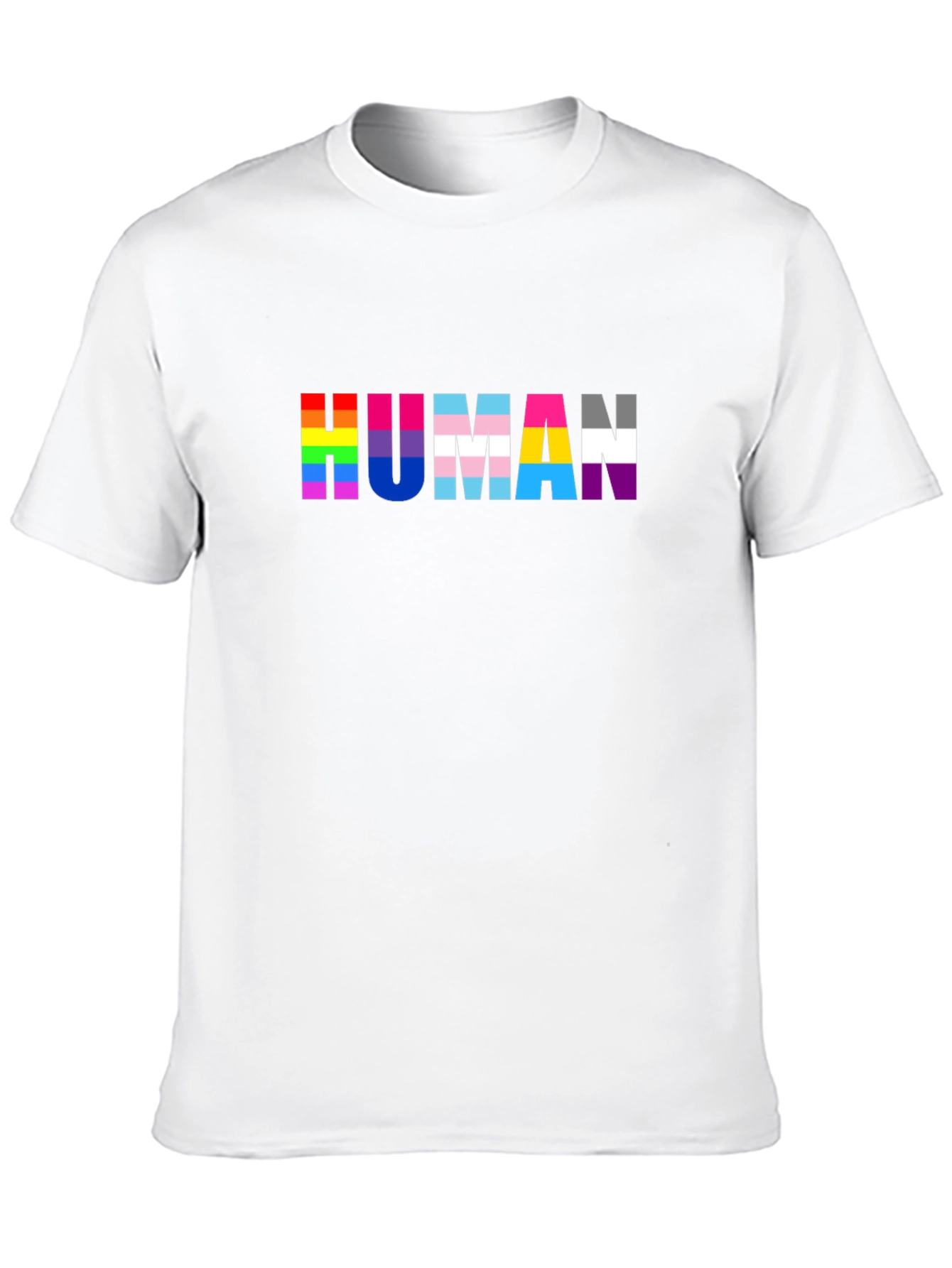 LGBTQ+ Pride Human T-Shirt - Unisex Black Tee