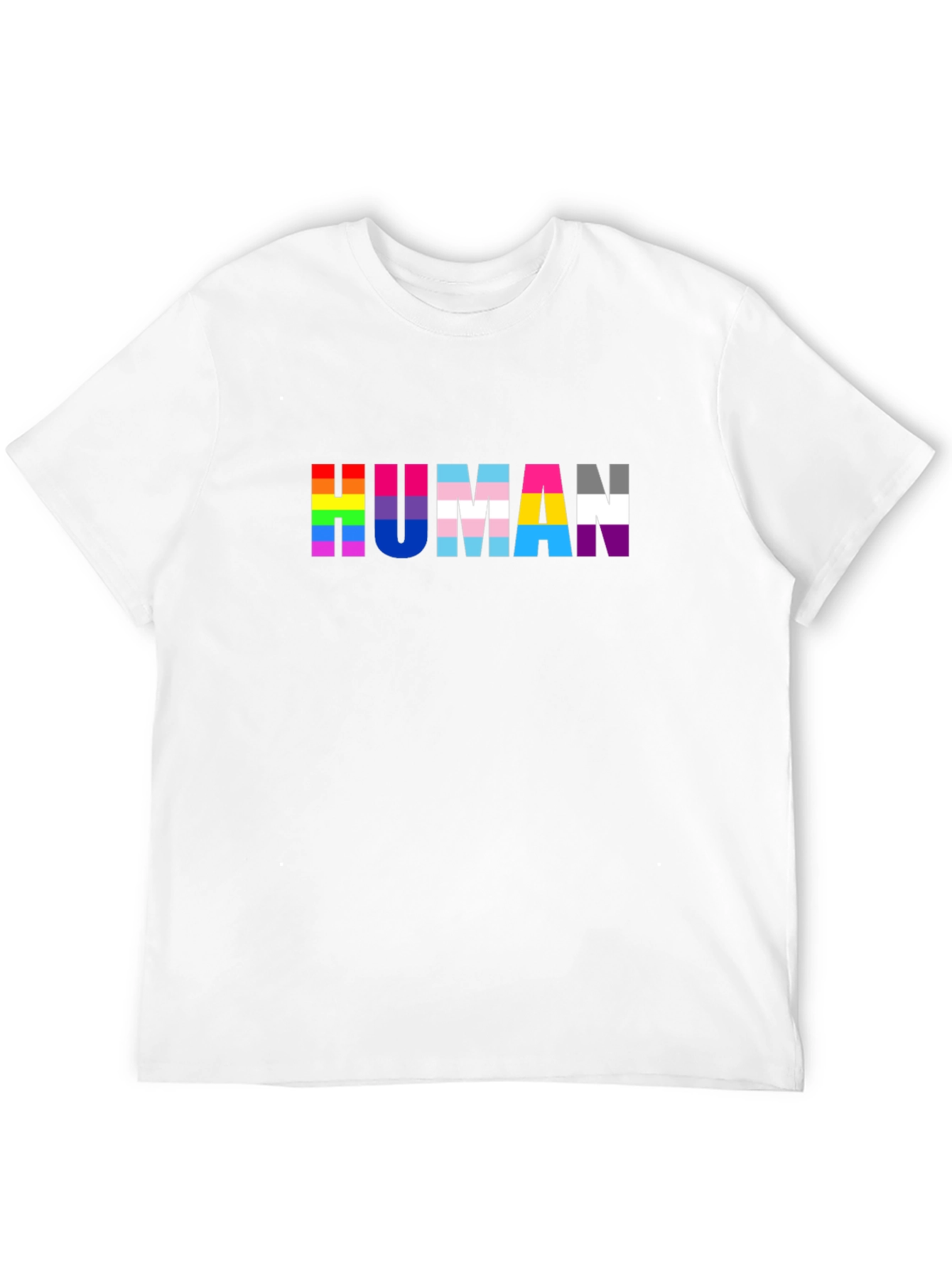 LGBTQ+ Pride Human T-Shirt - Unisex Black Tee
