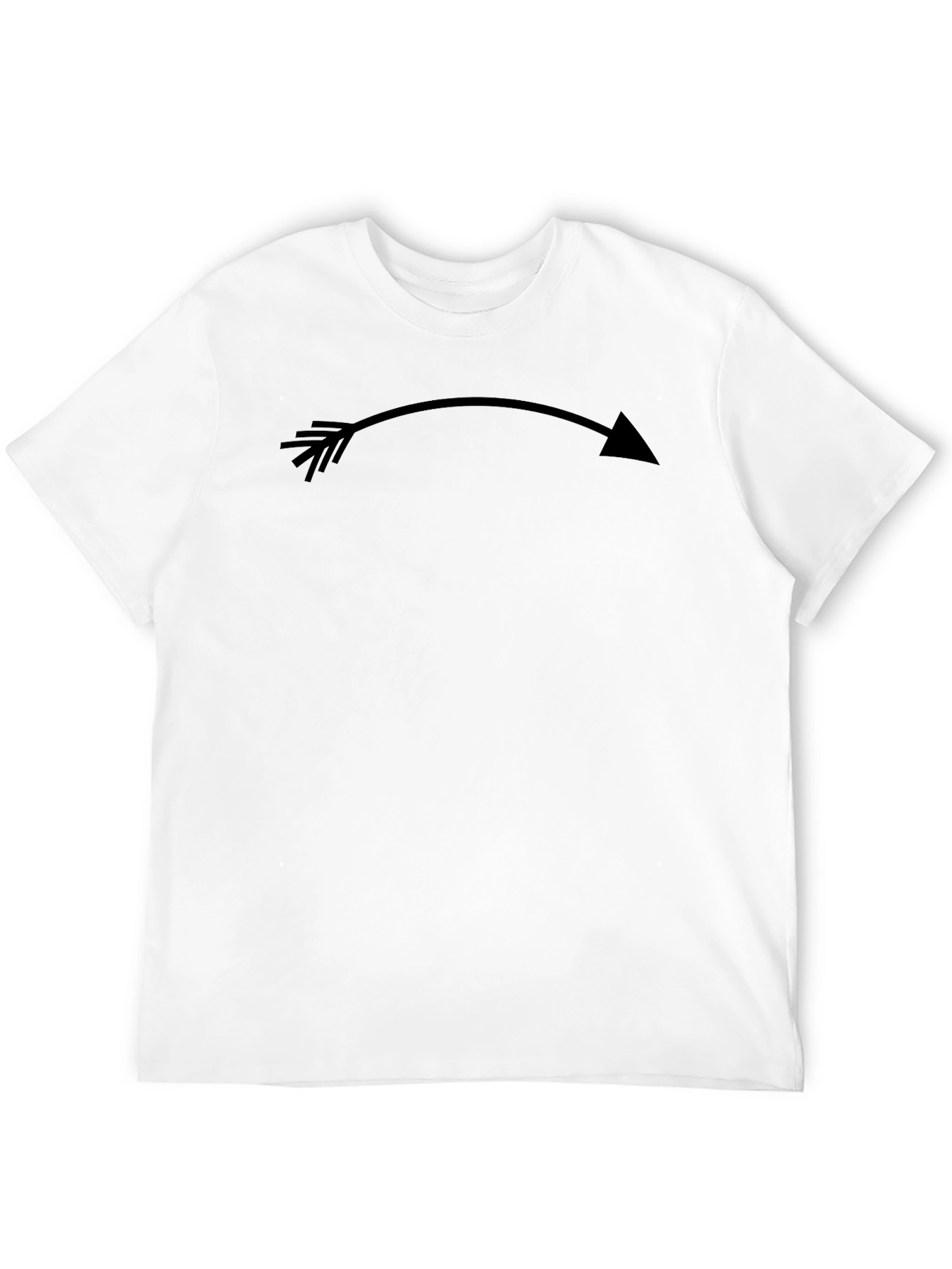 Curved Arrow Graphic Tee - Stylish Comfort