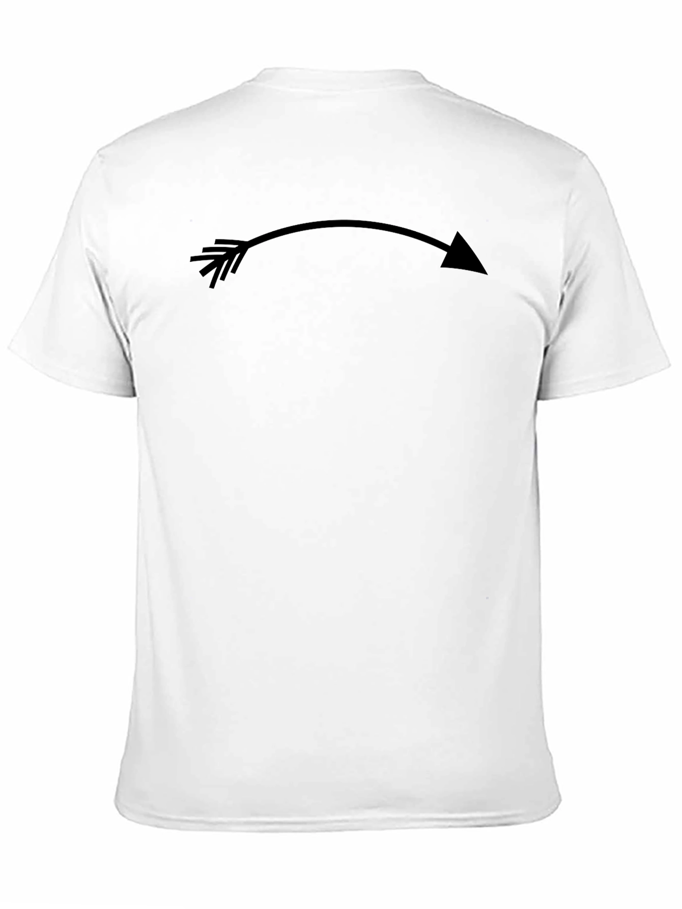 Curved Arrow Graphic Tee - Stylish Comfort