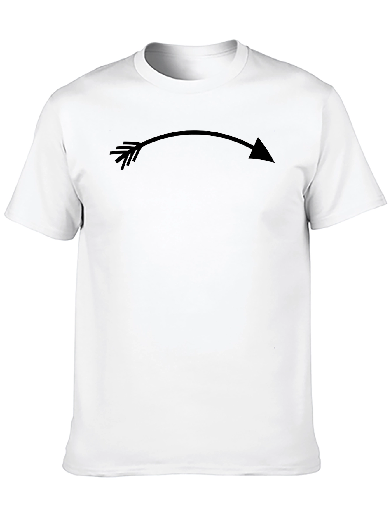 Curved Arrow Graphic Tee - Stylish Comfort