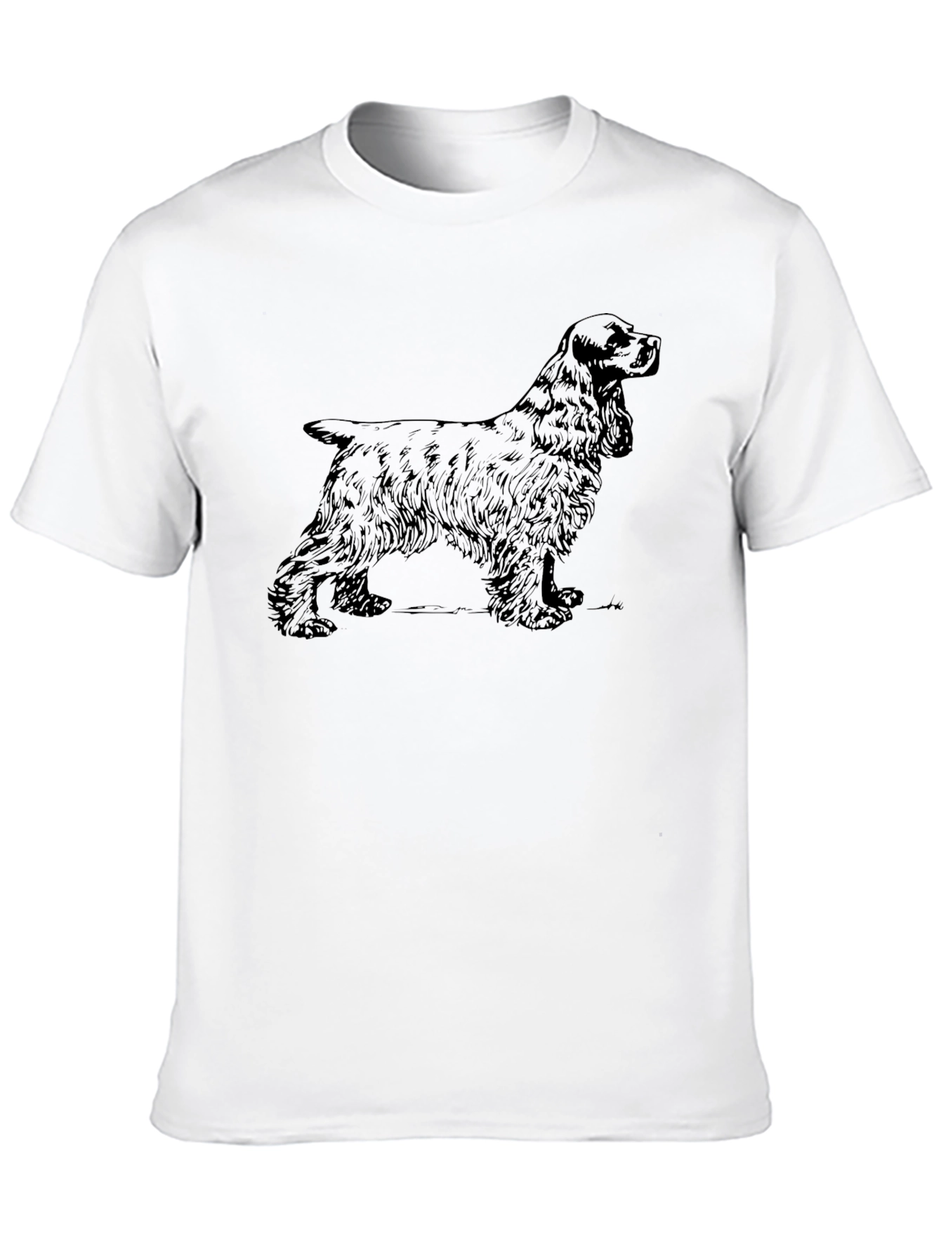 Spaniel Dog Graphic Print T-Shirt