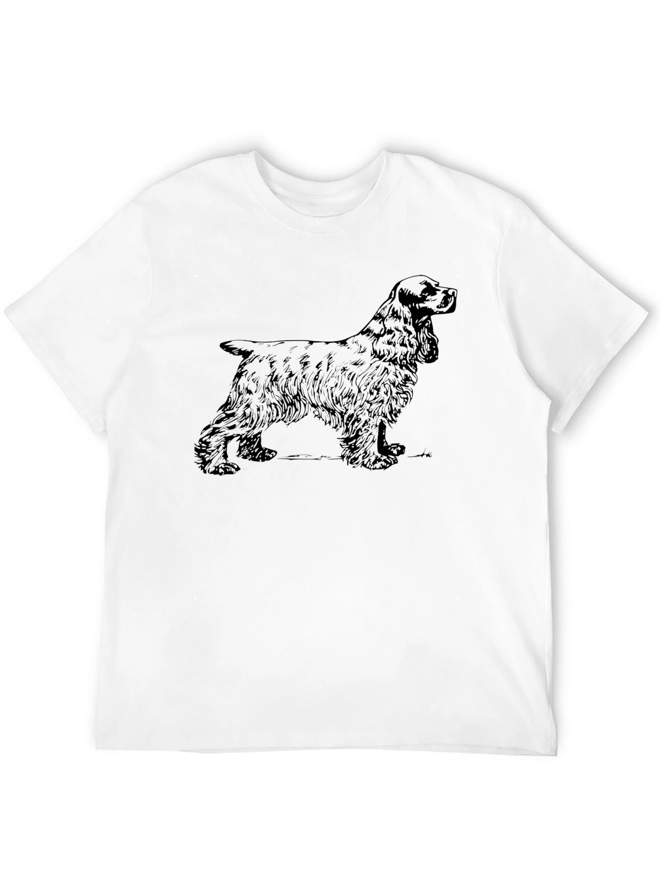 Spaniel Dog Graphic Print T-Shirt