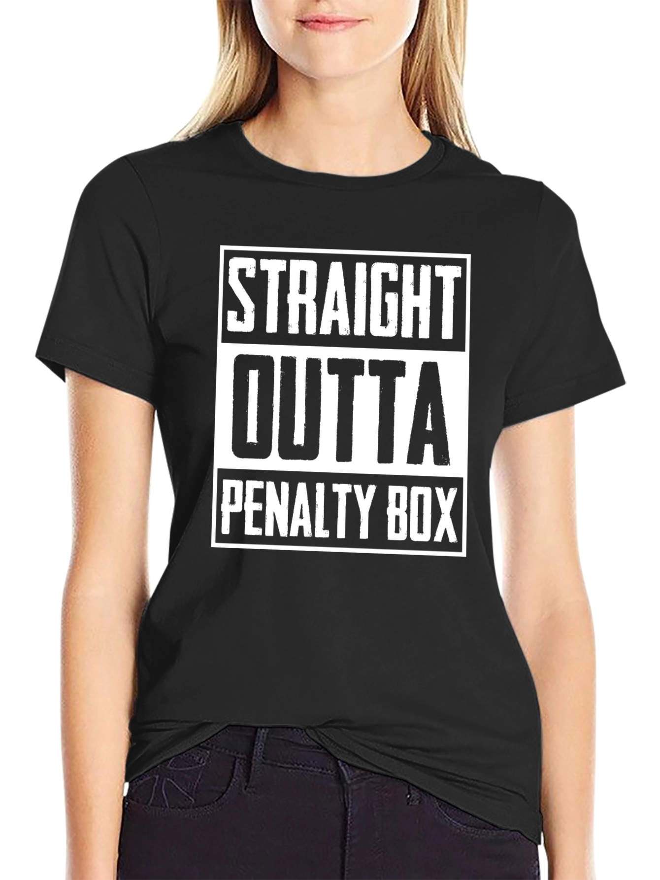 Straight Outta Penalty Box T-Shirt - Hockey Fan Tee