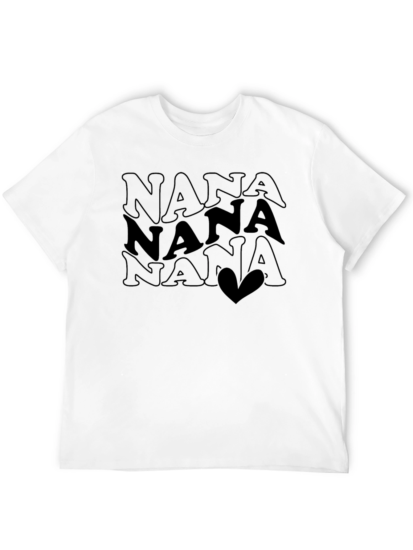 Nana Love Graphic T-Shirt - Black