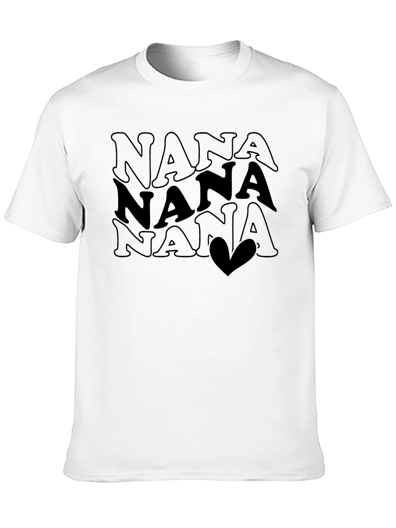 Nana Love Graphic T-Shirt - Black