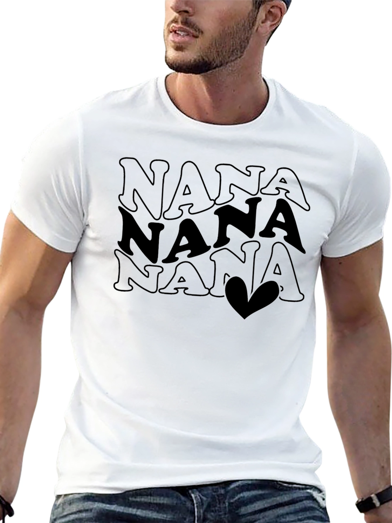 Nana Love Graphic T-Shirt - Black