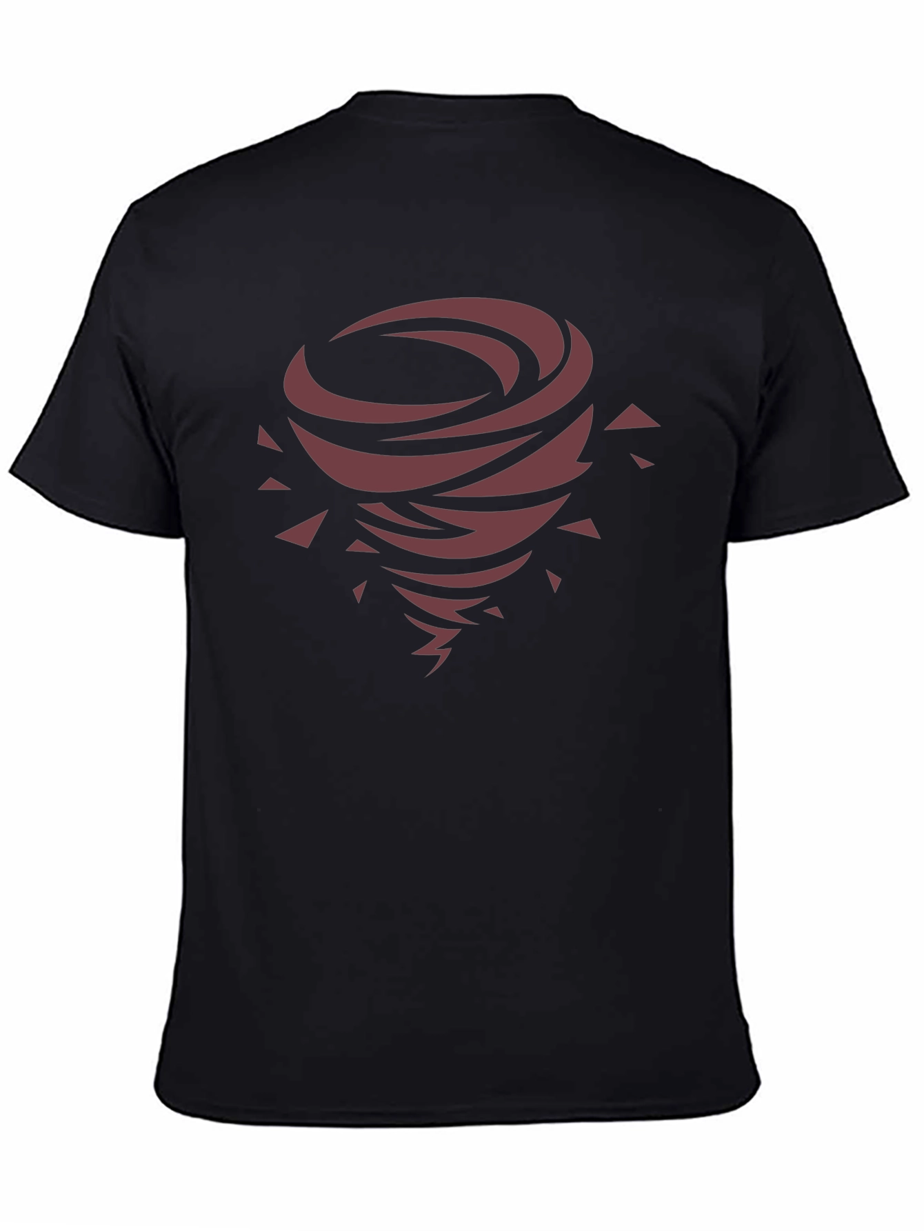 Tornado Graphic Print Black T-Shirt