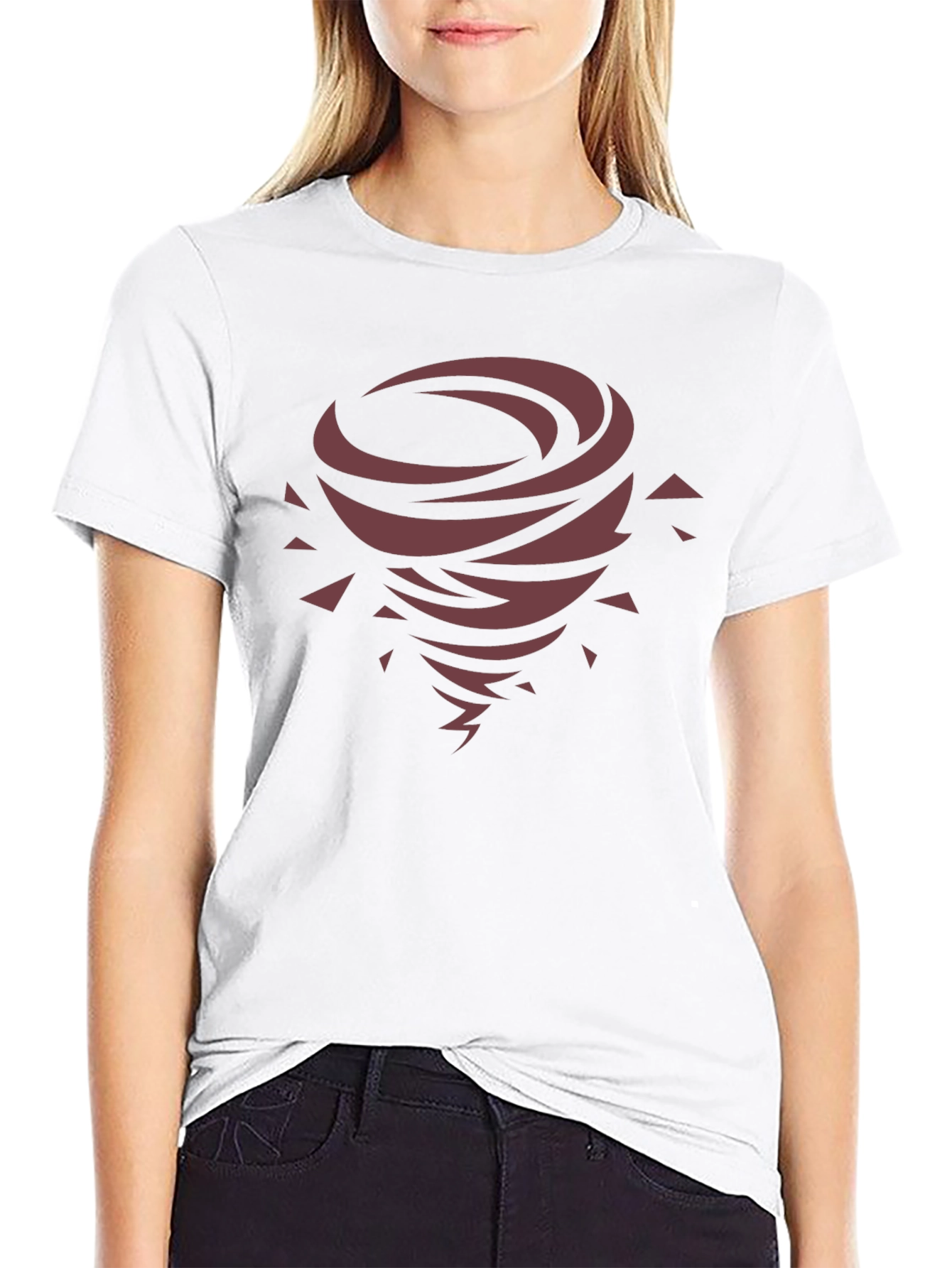 Tornado Graphic Print Black T-Shirt