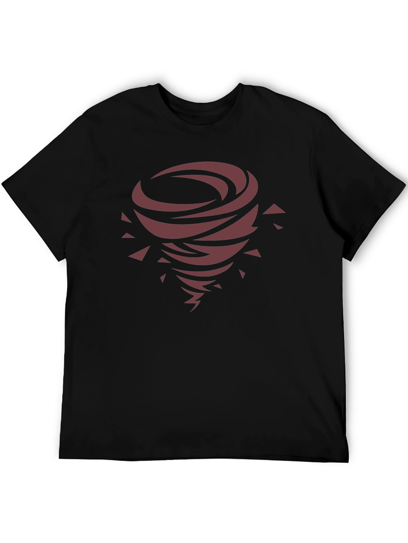 Tornado Graphic Print Black T-Shirt