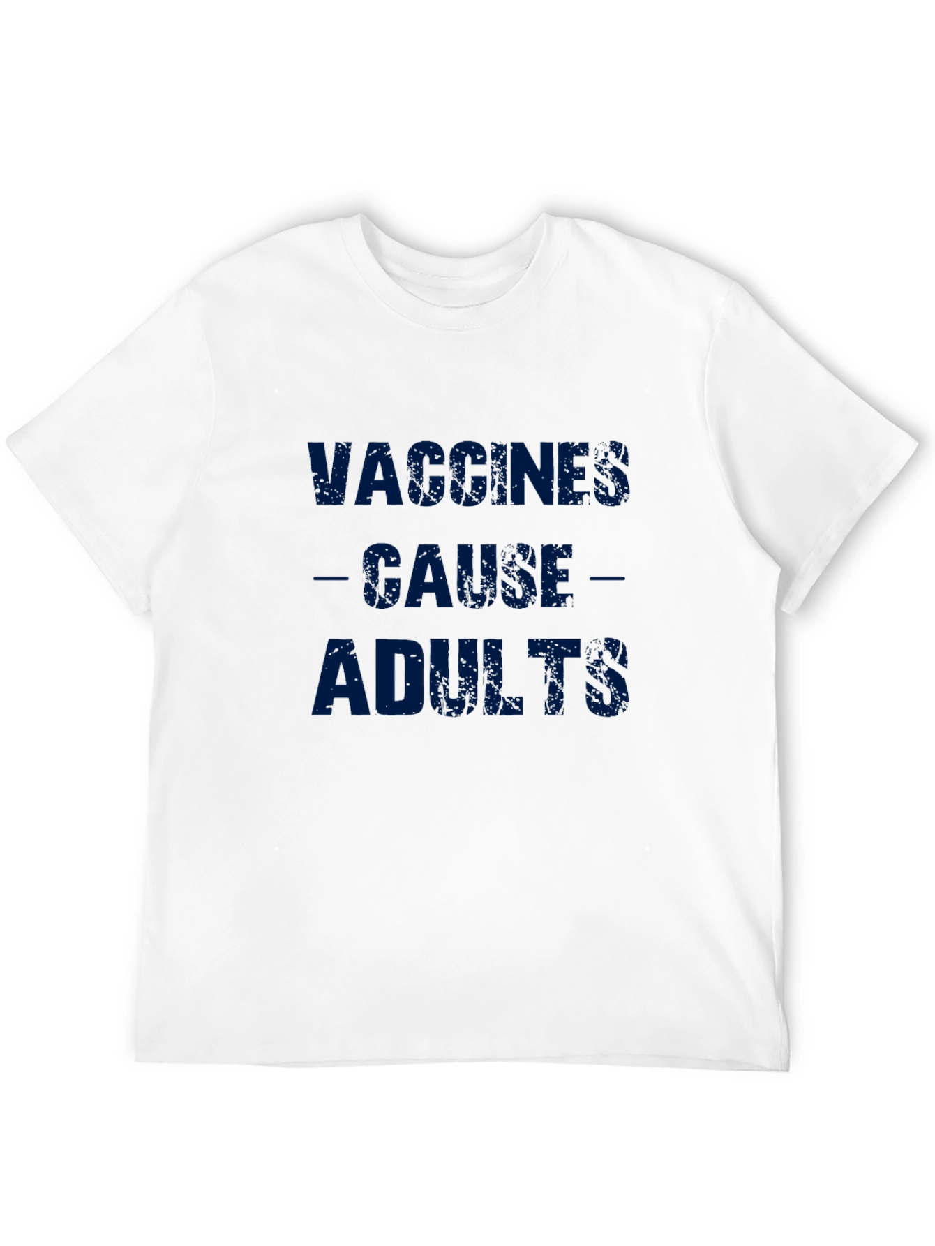Vaccines Cause Adults Graphic Tee - Black T-Shirt
