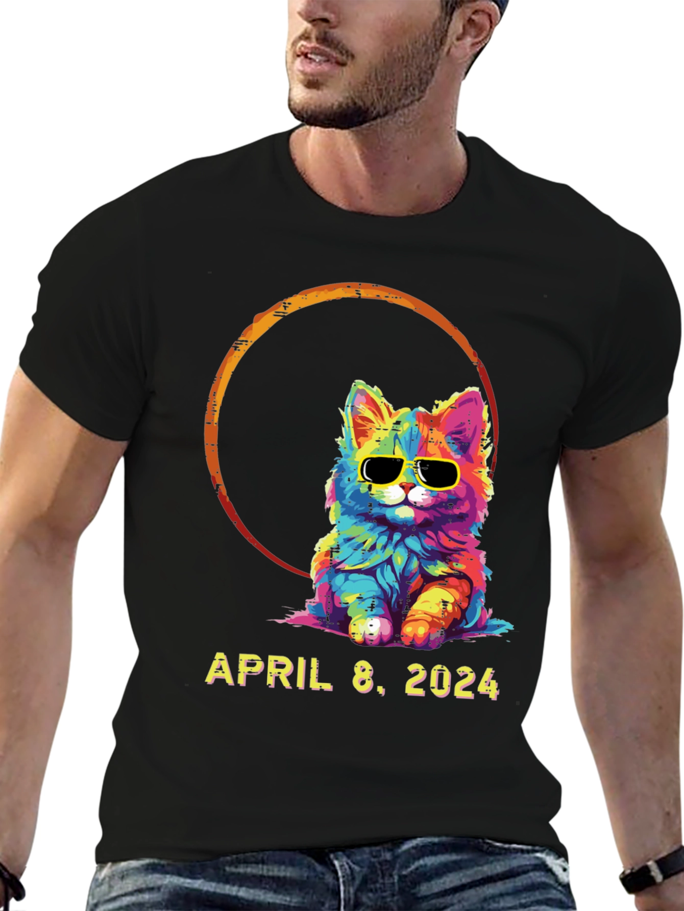 April 8 2024 Eclipse Cat T-Shirt