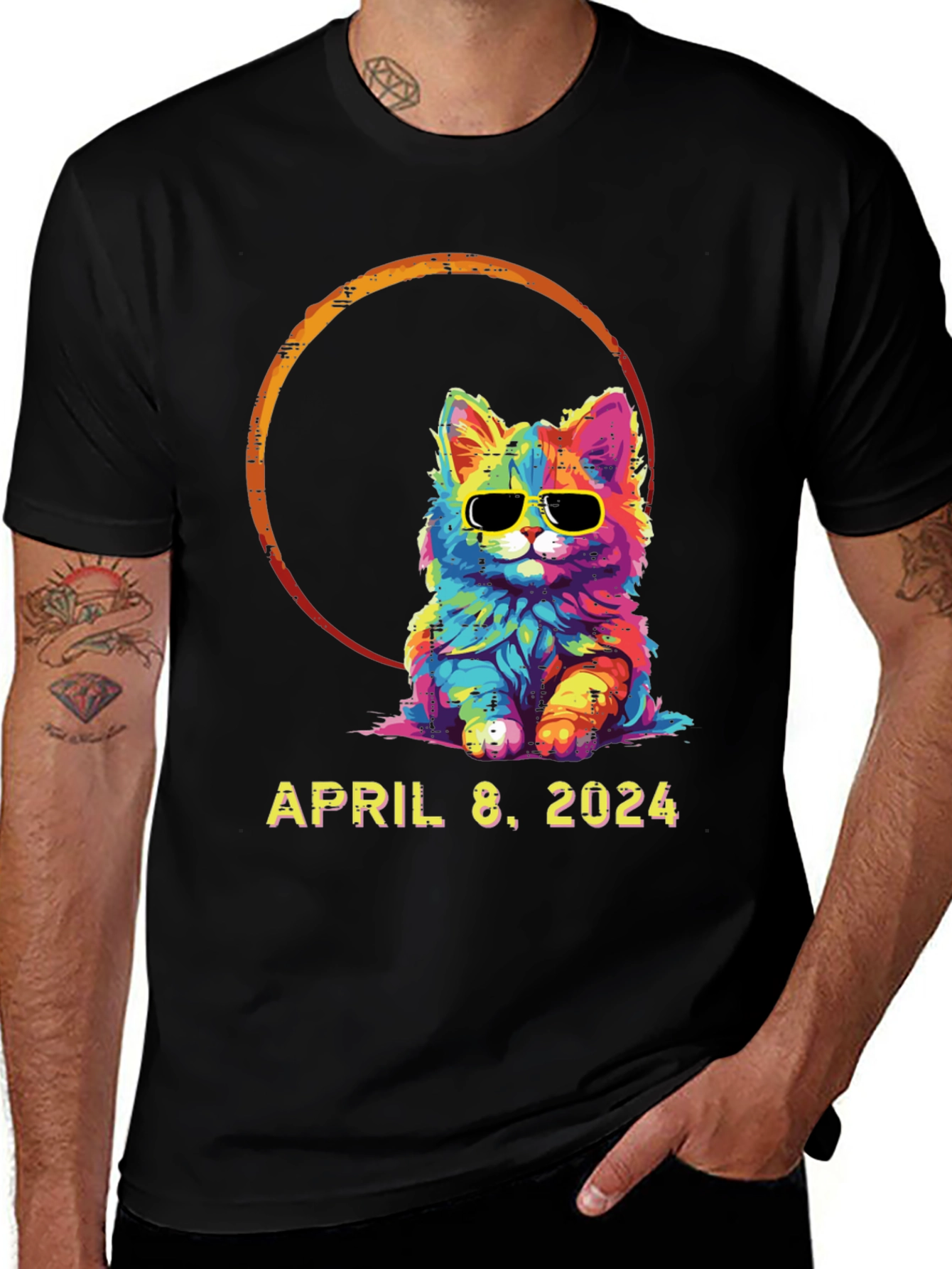 April 8 2024 Eclipse Cat T-Shirt