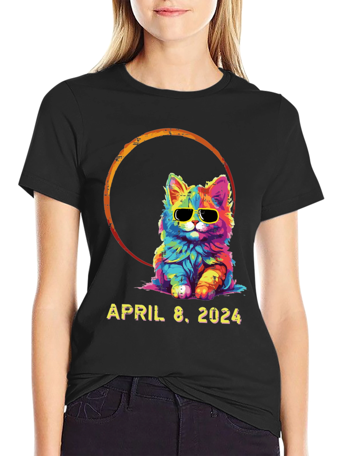 April 8 2024 Eclipse Cat T-Shirt