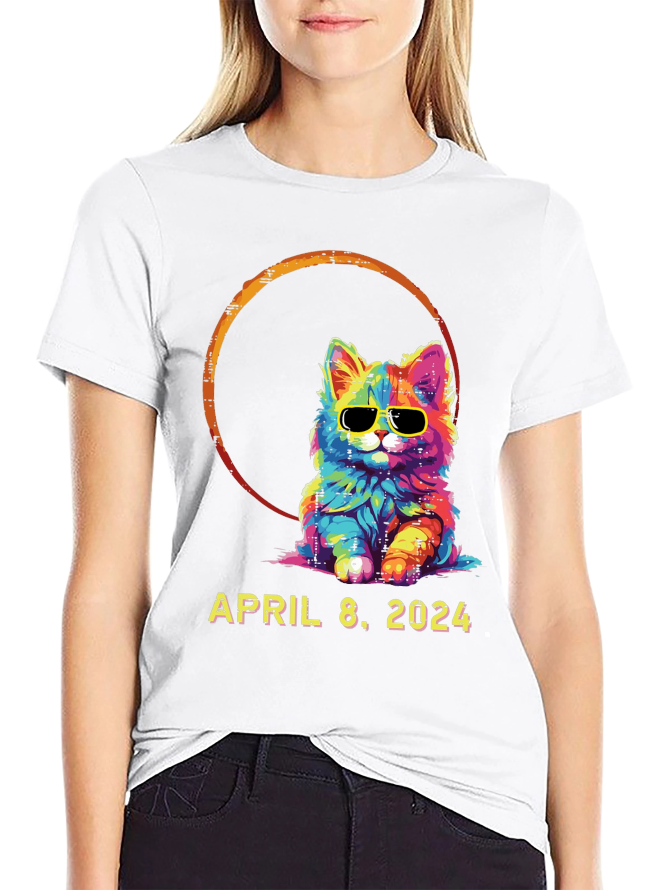 April 8 2024 Eclipse Cat T-Shirt
