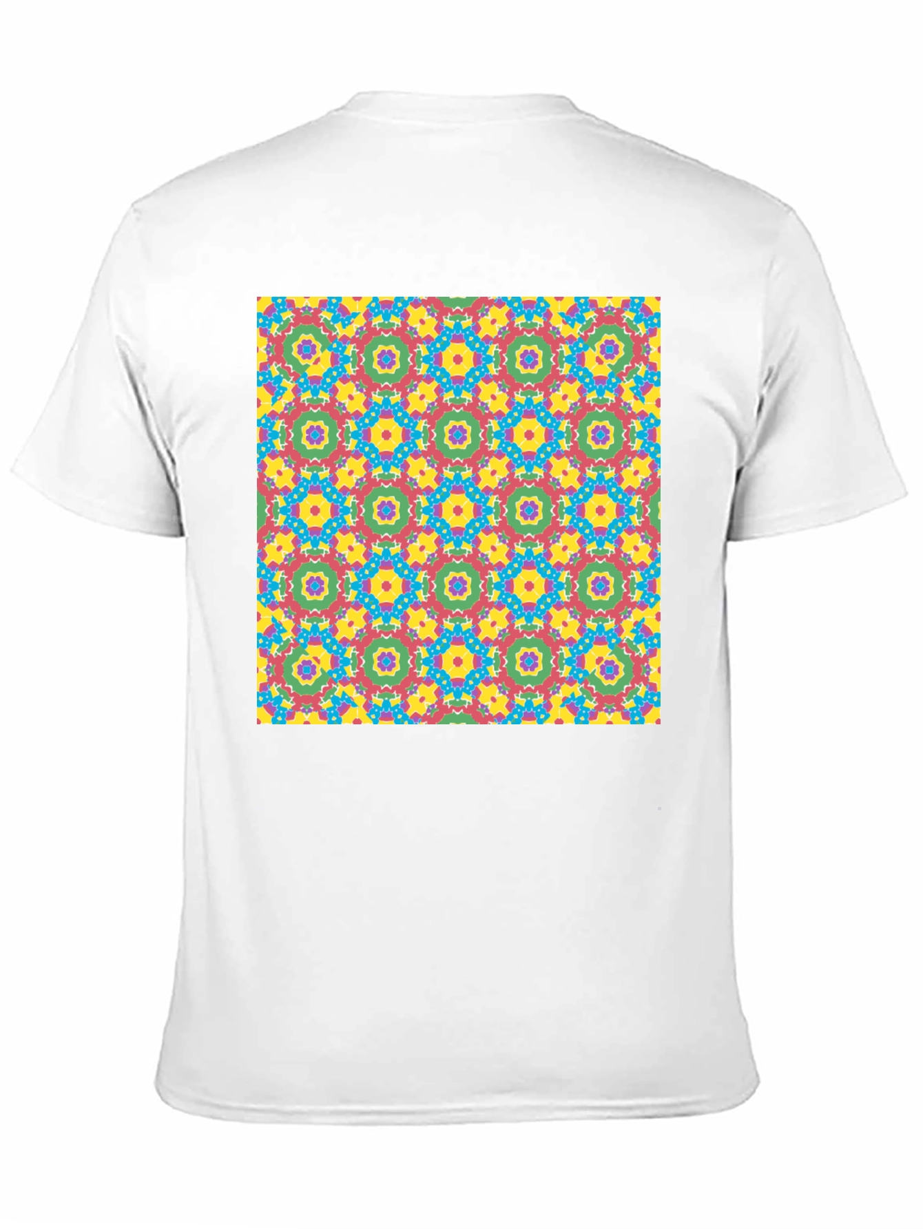 Bold Geometric Pattern Black T-Shirt