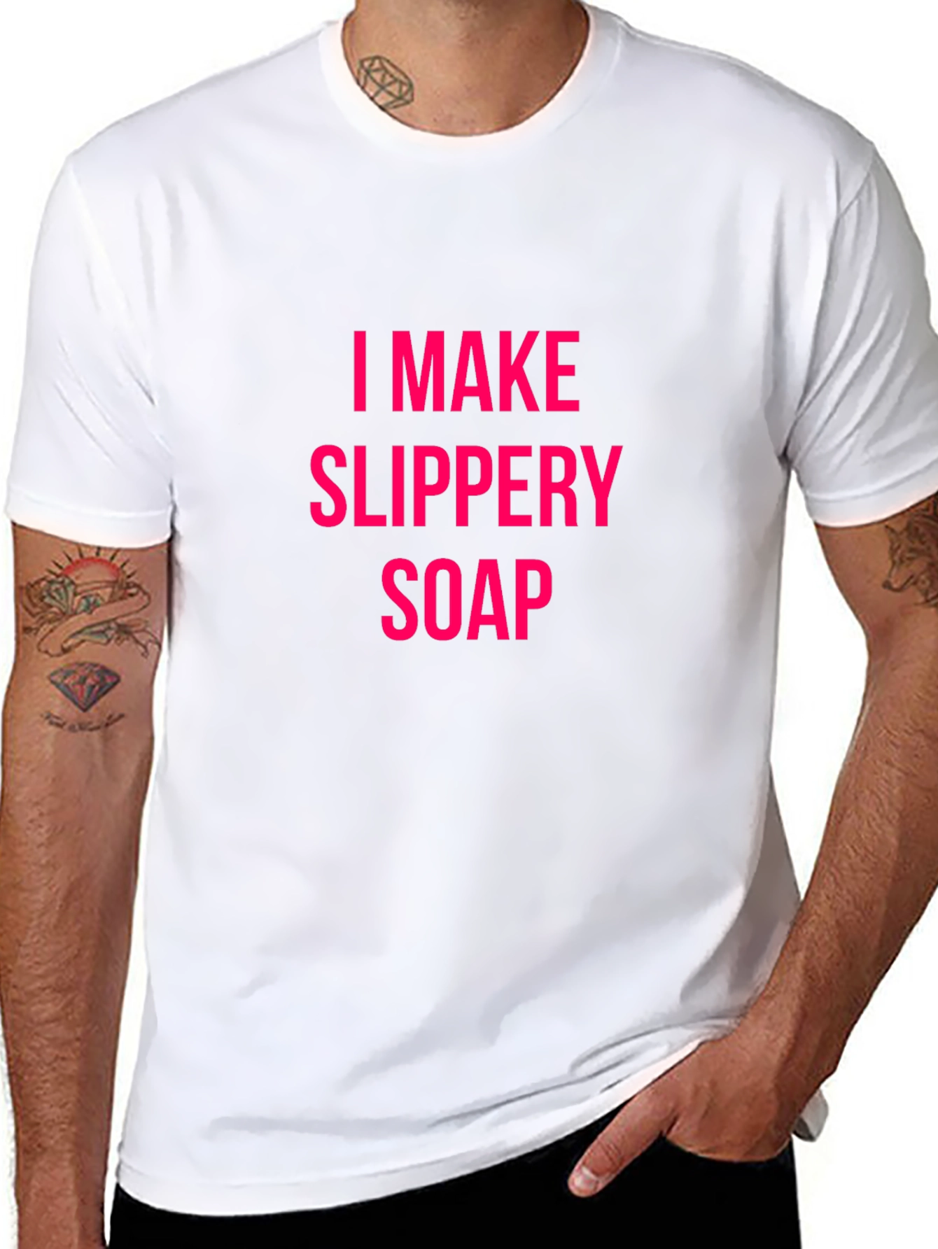 I Make Slippery Soap Black T-Shirt Funny Gift