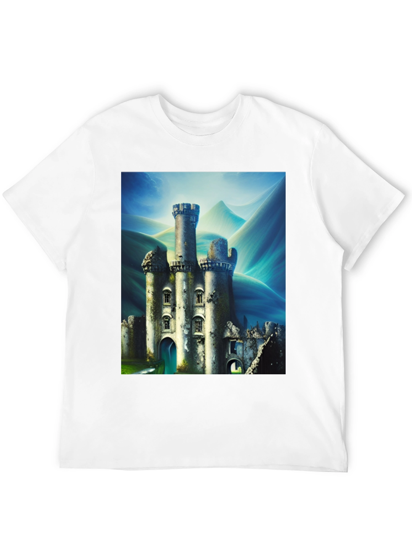 Castle Print Black T-Shirt