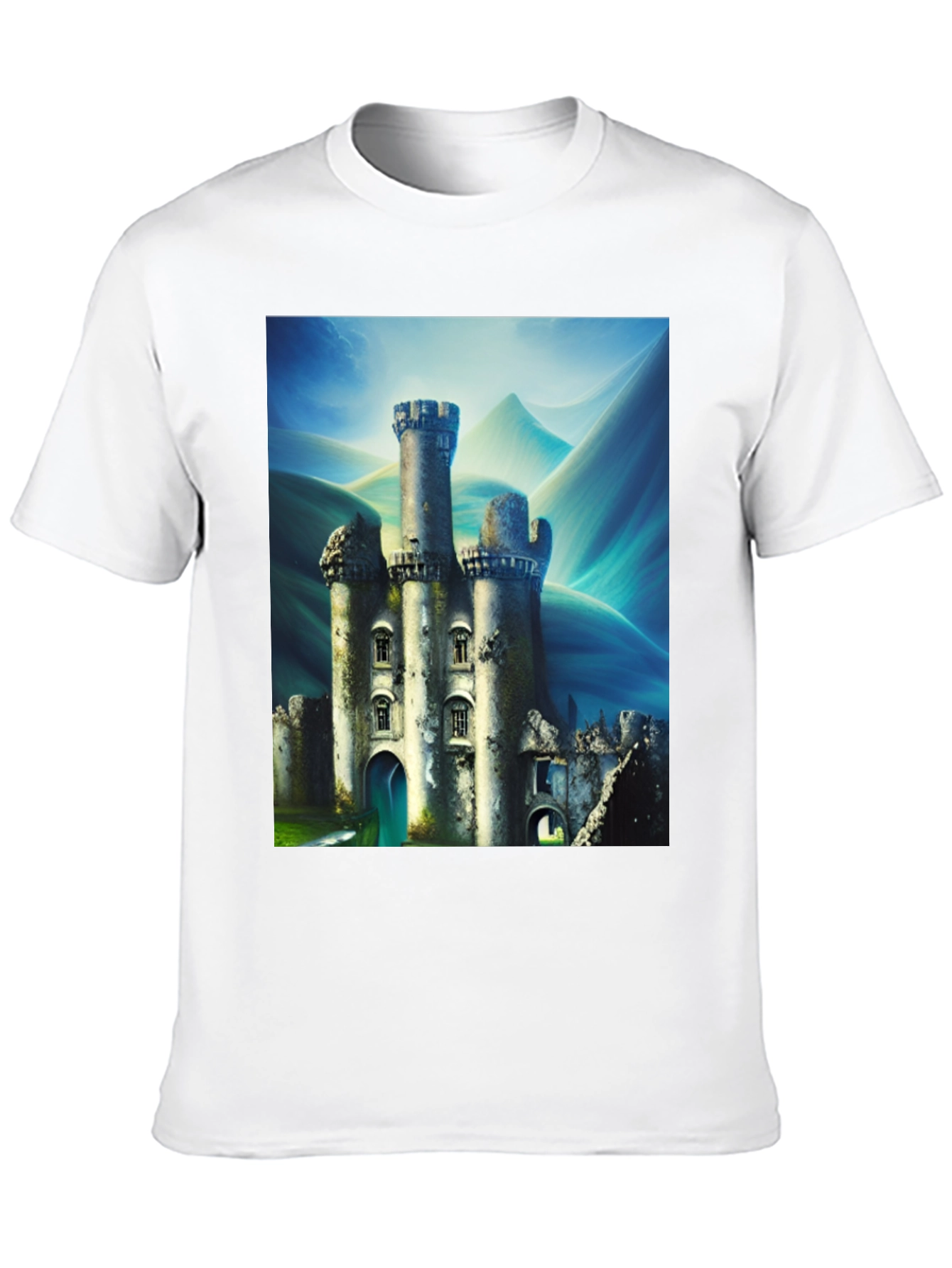 Castle Print Black T-Shirt