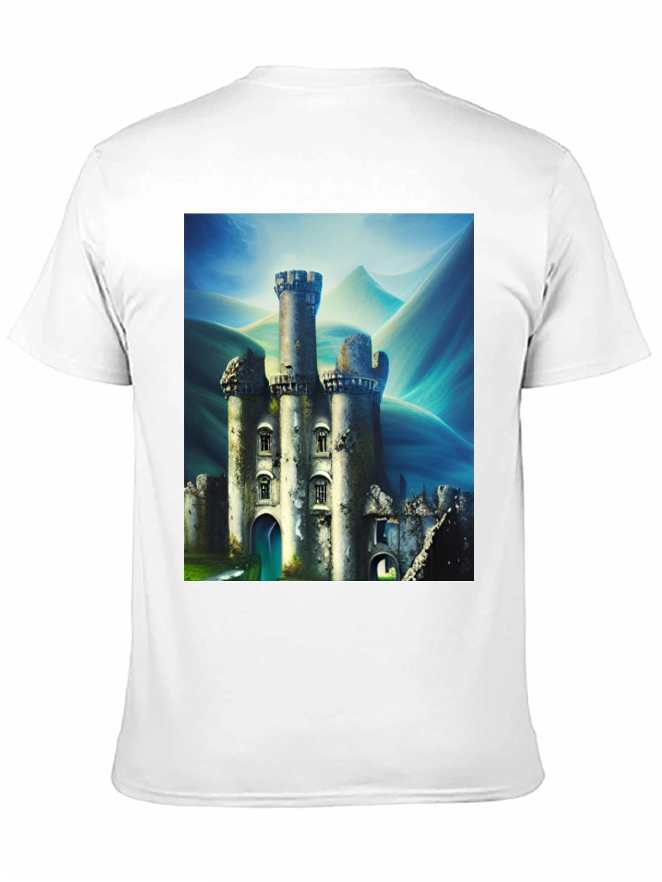 Castle Print Black T-Shirt