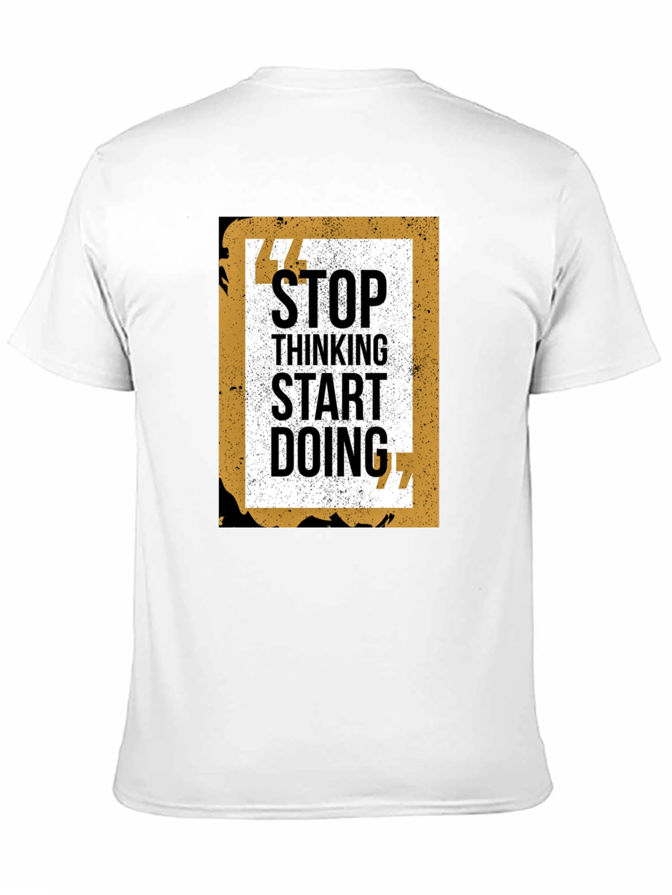 Motivational Graphic Tee - Stop Thinking Start Doing
