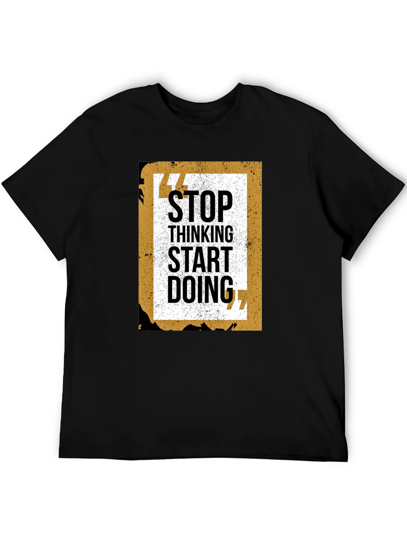 Motivational Graphic Tee - Stop Thinking Start Doing