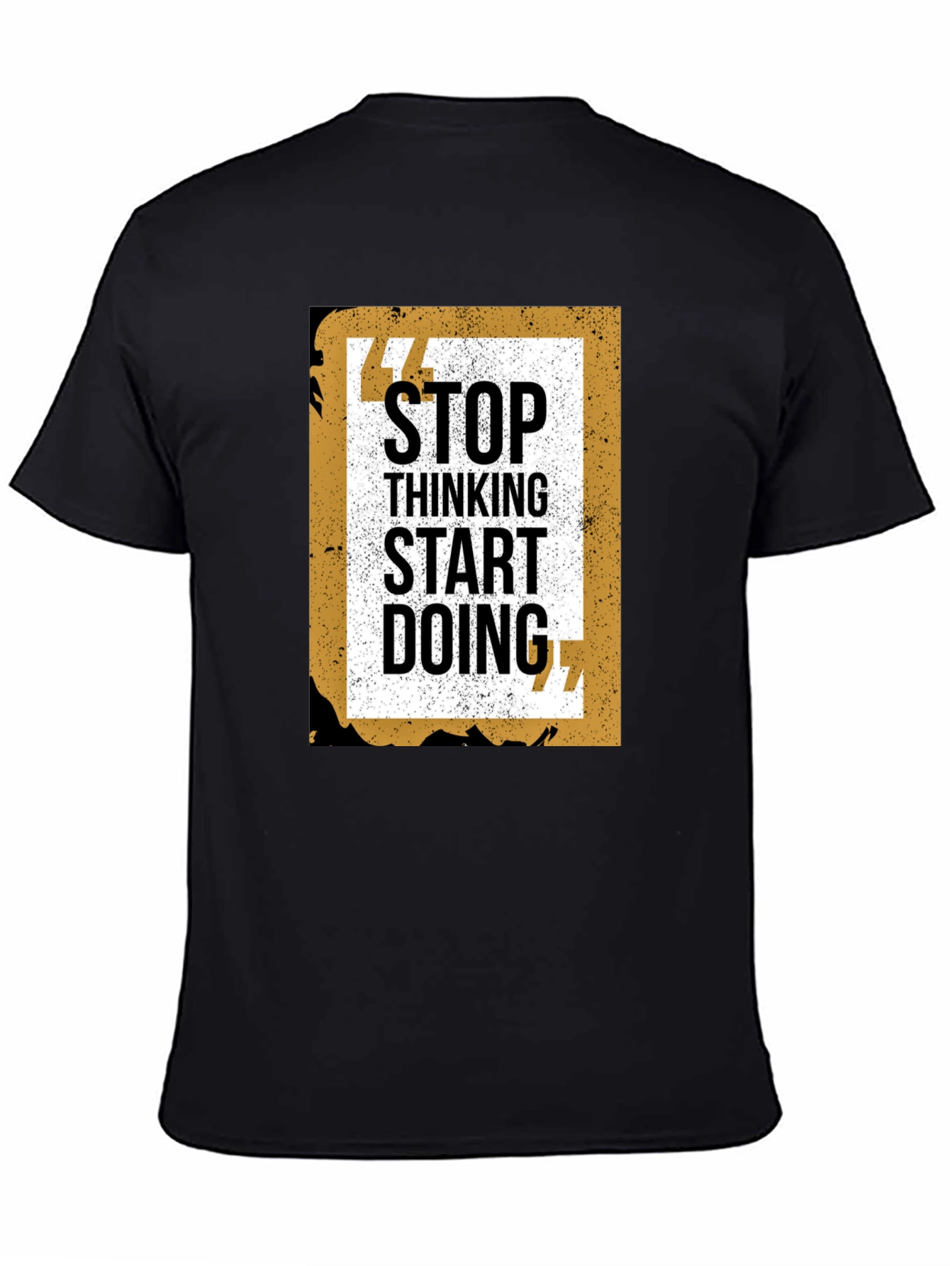 Motivational Graphic Tee - Stop Thinking Start Doing
