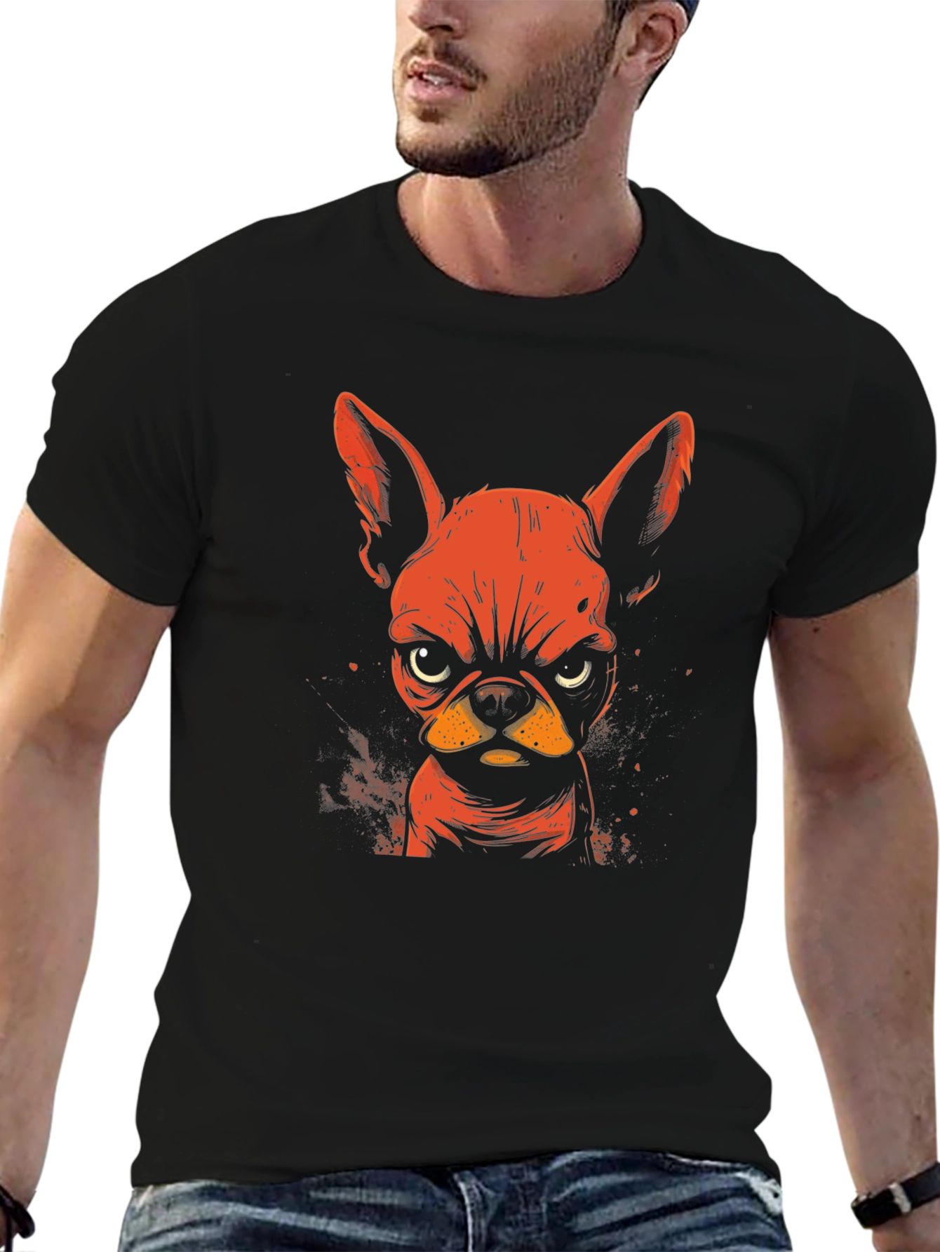 Angry Dog Graphic T-Shirt - Bold & Unique