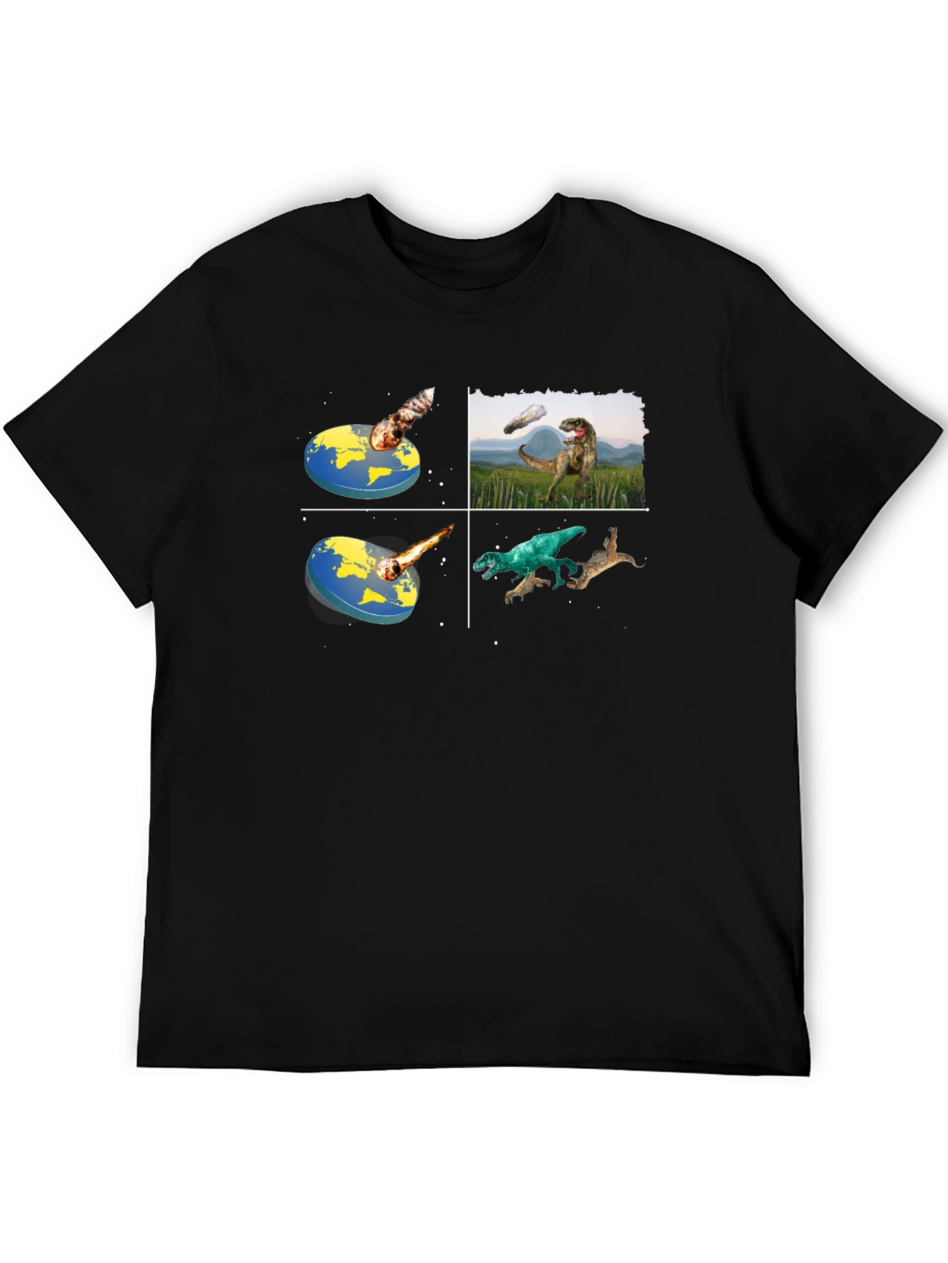 Dinosaur Extinction T-Shirt - Flat Earth Theory